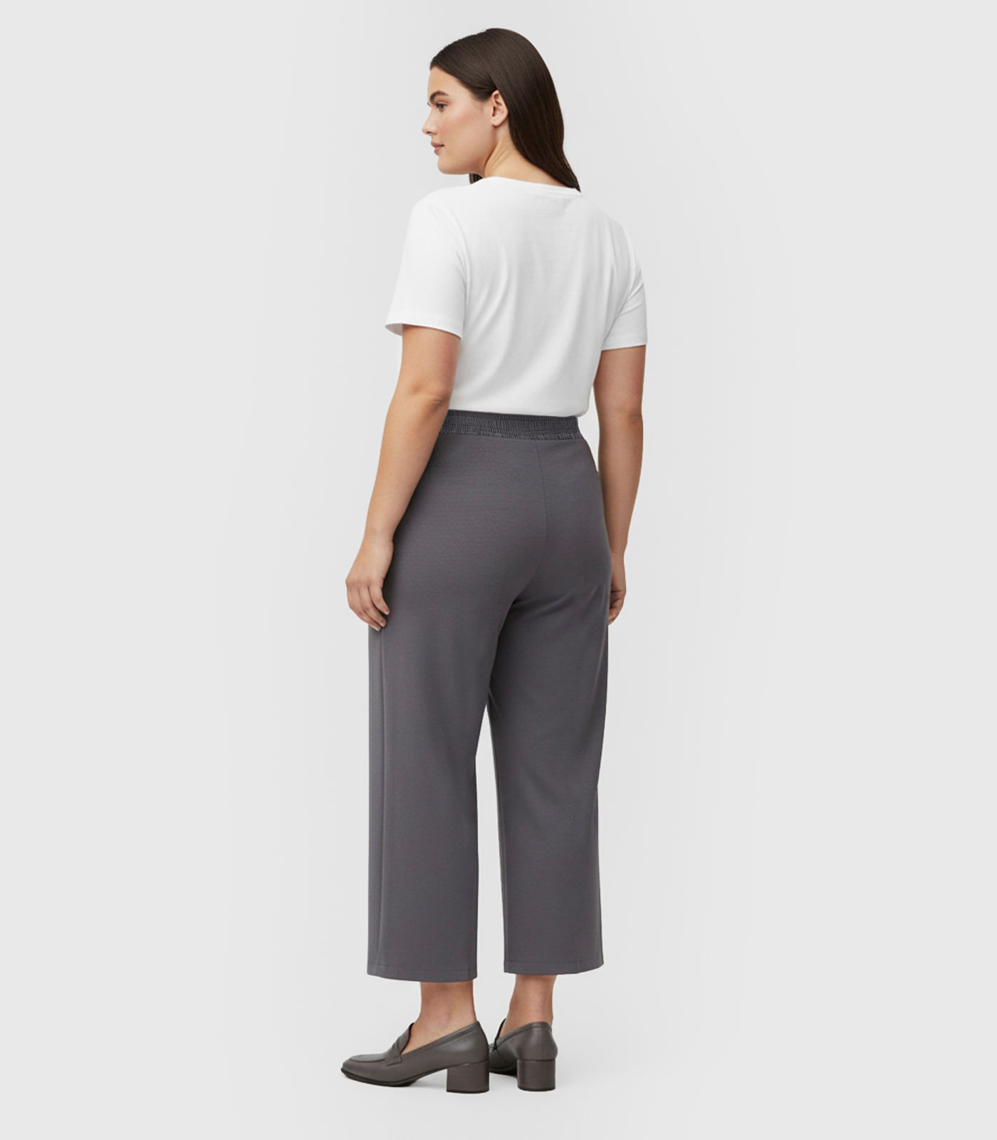 Calça Feminina Pantalona Plus Size Renaluci Cinza - Imagem 6