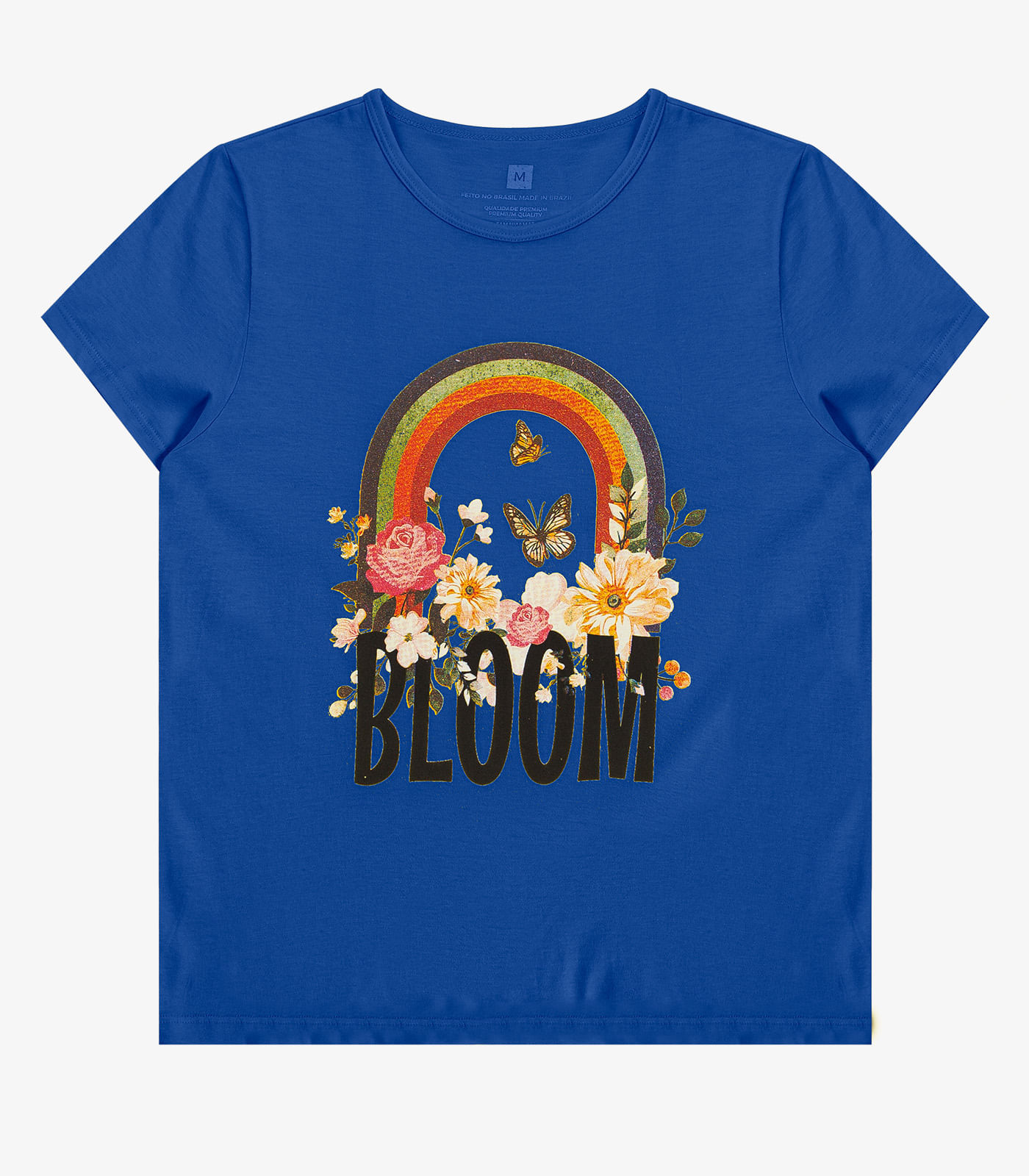 Blusa Baby Look Feminina Estampada Select Azul - Imagem 7