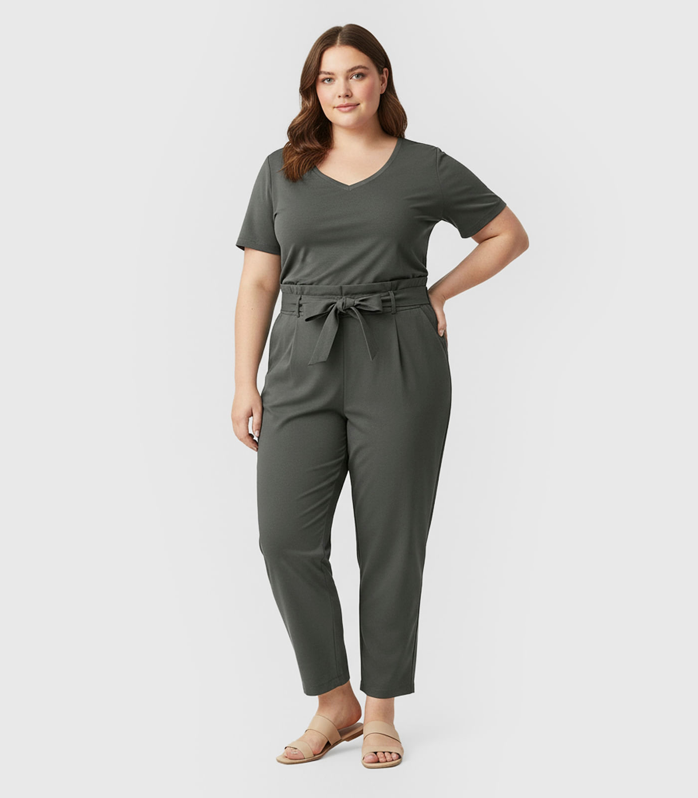 Calça Feminina Plus Size Marrante Renaluci Verde - Imagem 5