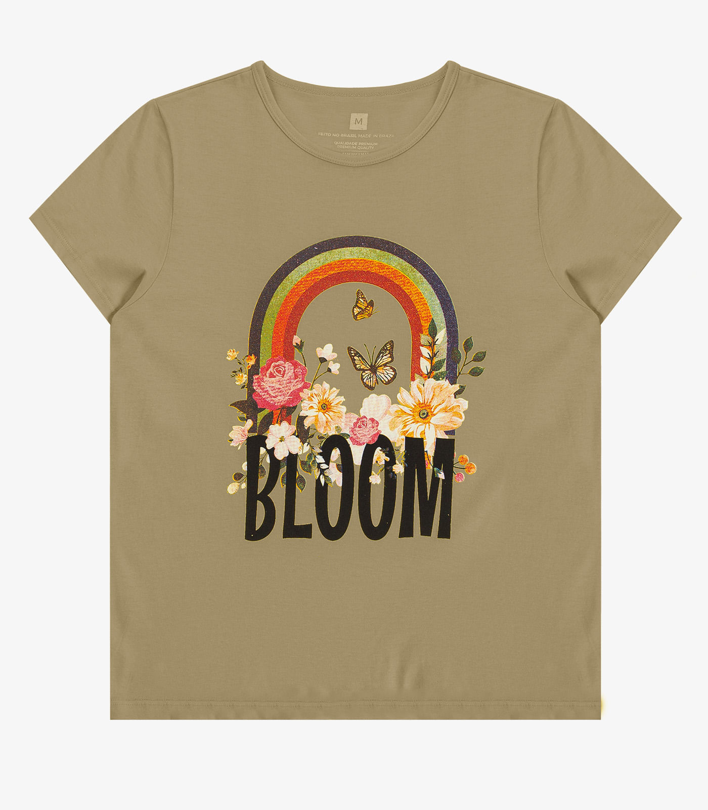 Blusa Baby Look Feminina Estampada Select Verde - Imagem 7