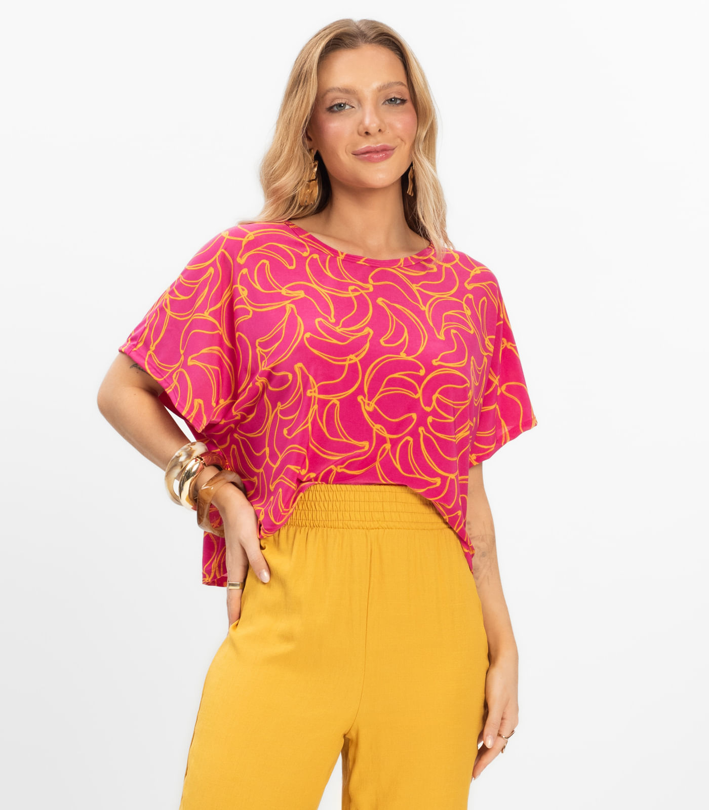 Blusa Feminina em Liganete Infinita Cor Rosa - Imagem 2