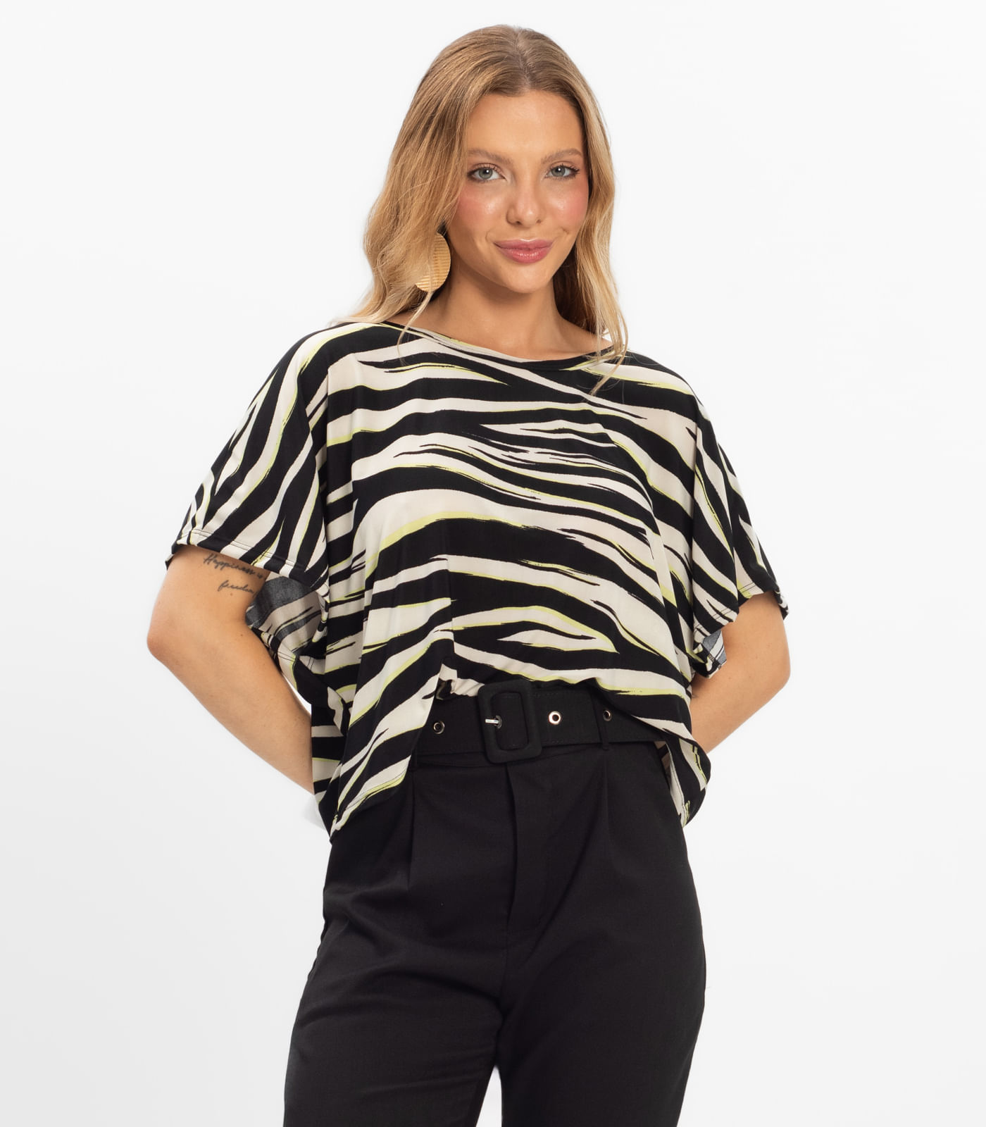 Blusa Feminina em Liganete Infinita Cor Bege - Imagem 13