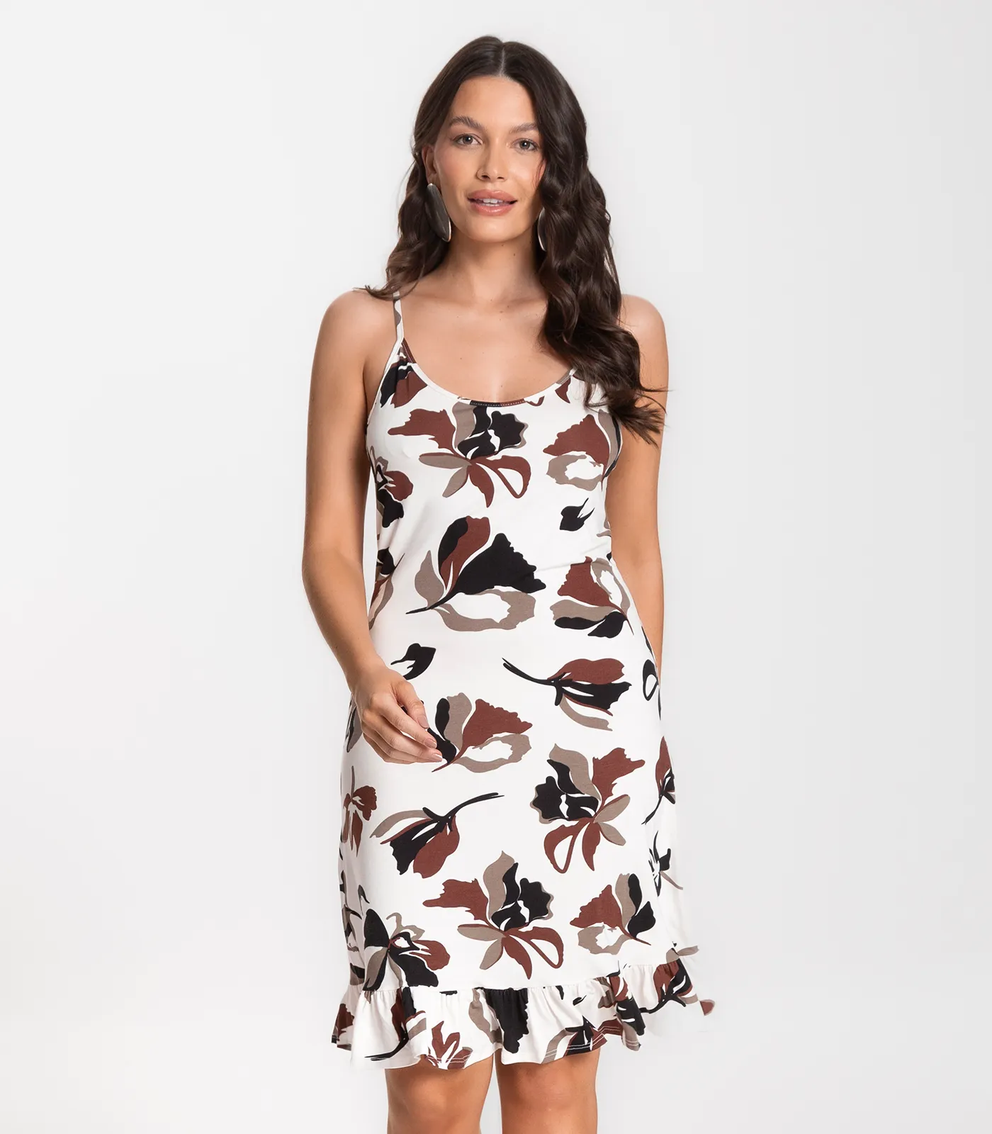 Vestido Feminino Estampado Select Marrom - Imagem 5