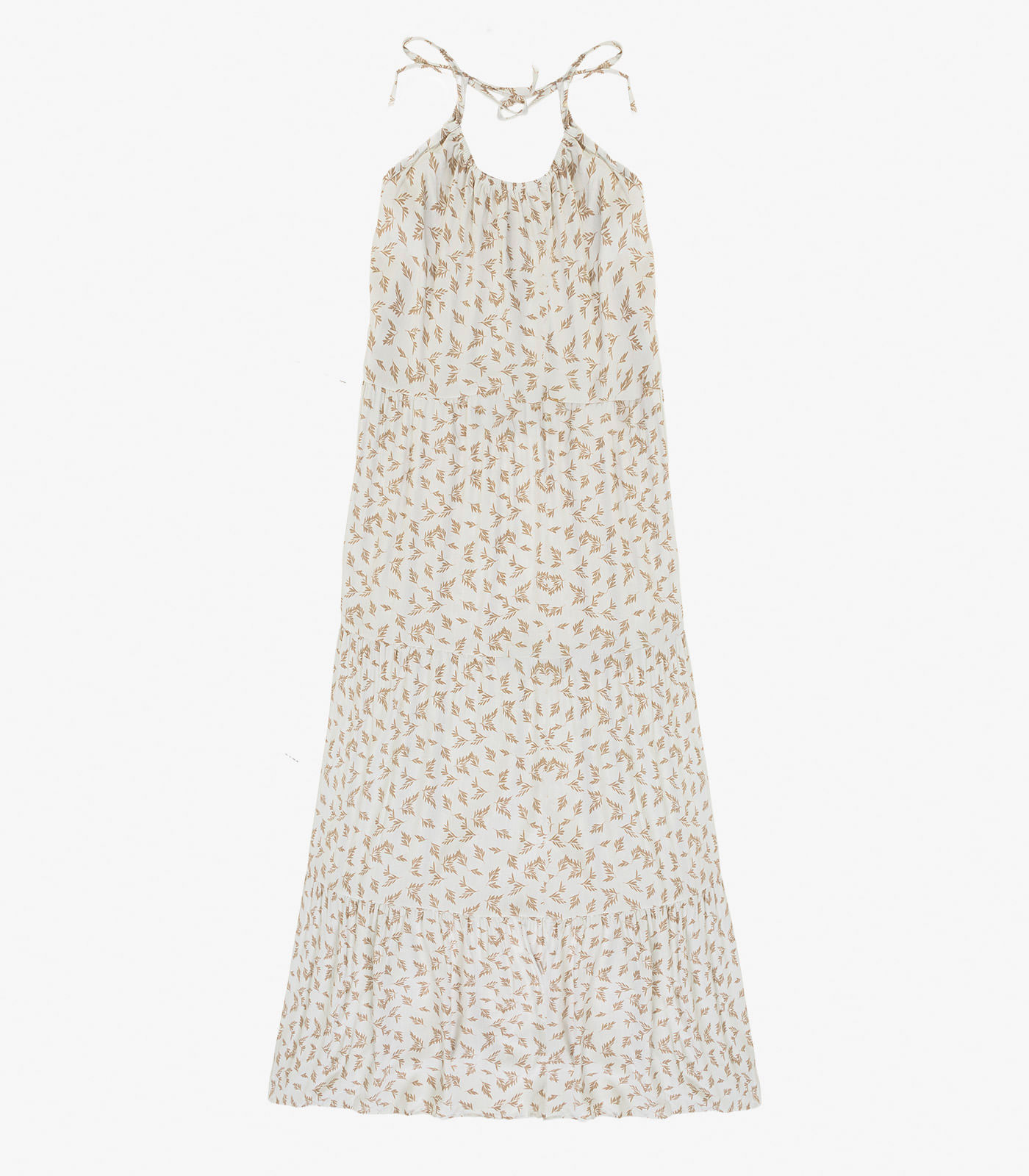 Vestido Longo Feminino Estampado Viscolinho Select Branco - Imagem 6