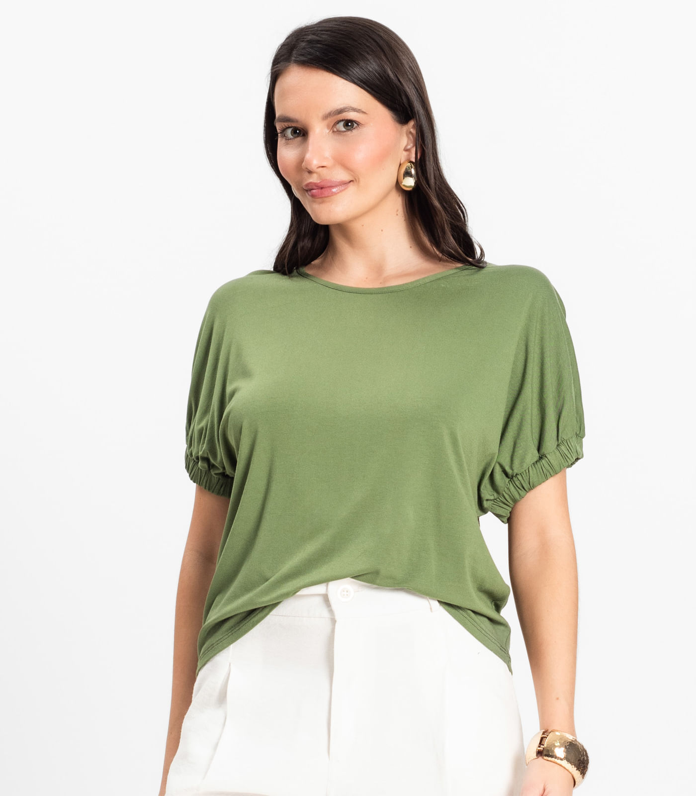 Blusa Viscose Infinita Cor Verde - Imagem 10