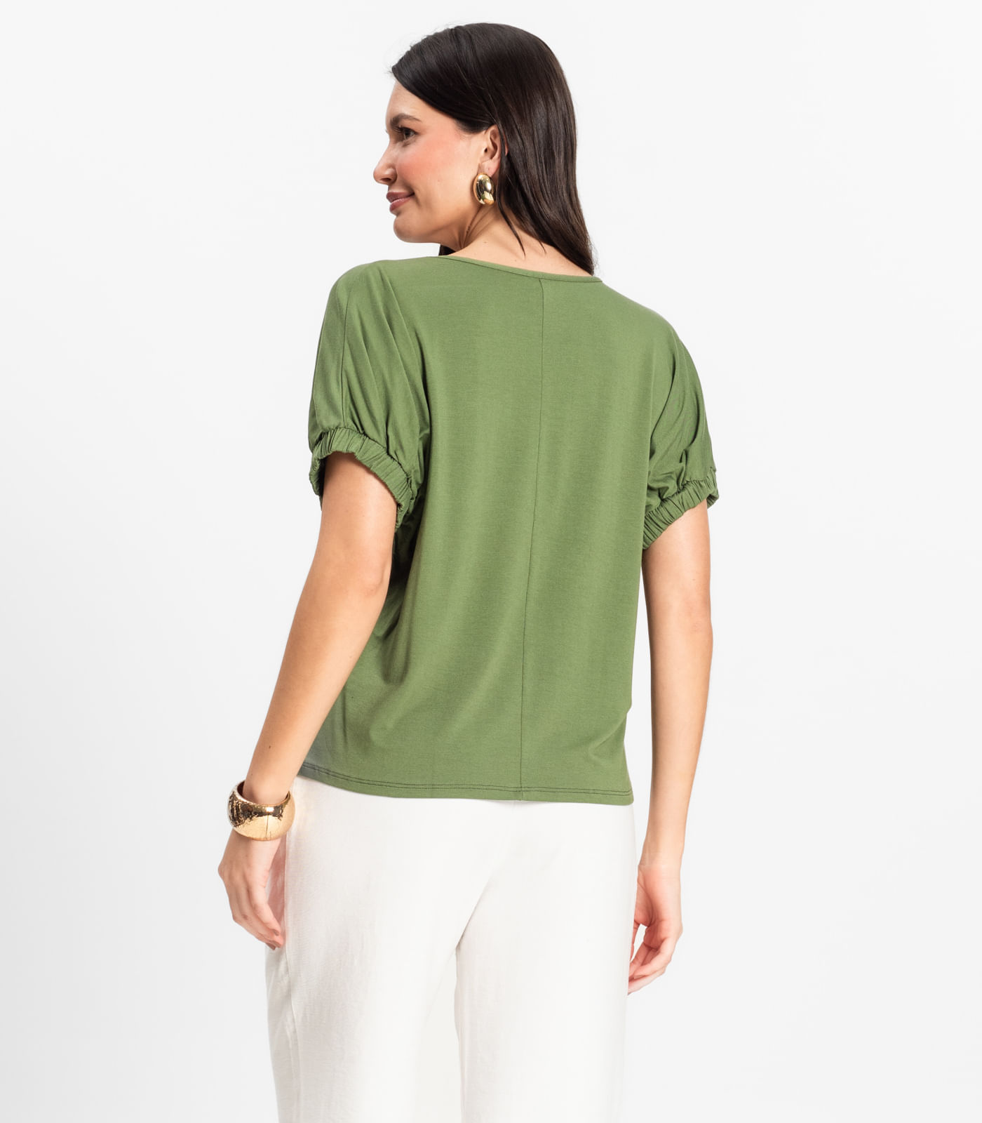 Blusa Viscose Infinita Cor Verde - Imagem 11