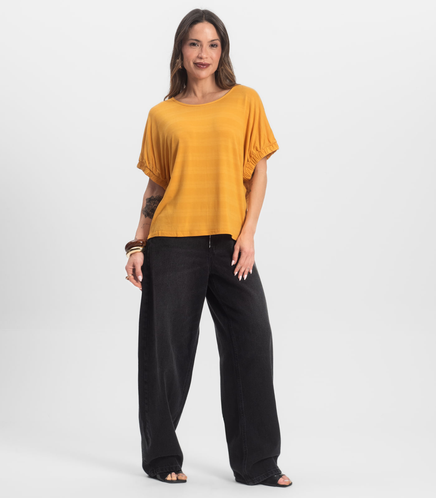 Blusa Viscose Infinita Cor Amarelo - Imagem 16