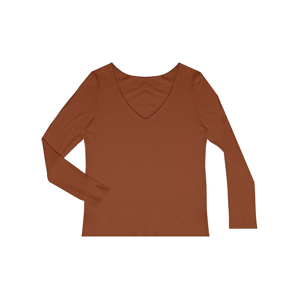 Blusa basica marrom Clearance