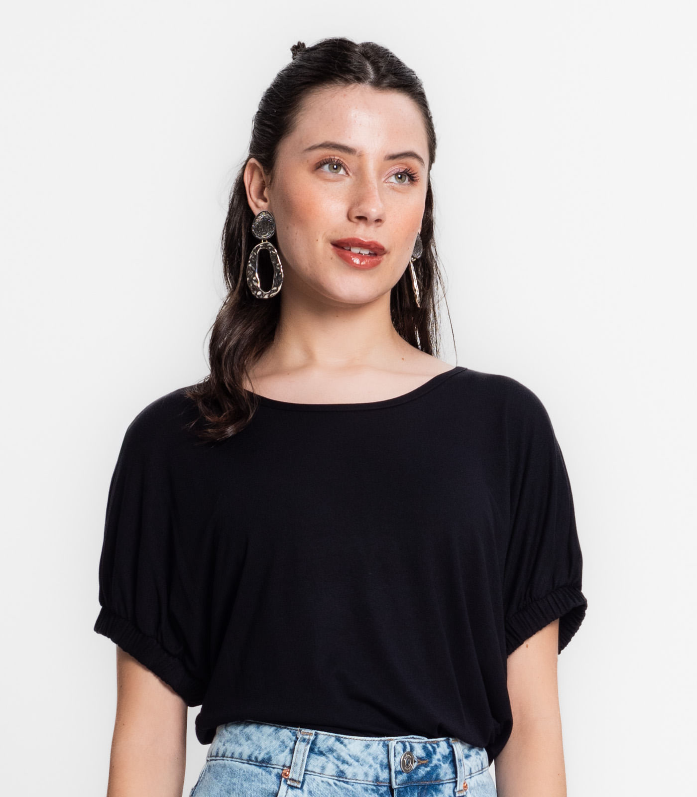 Blusa Viscose Infinita Cor Preto - Imagem 3