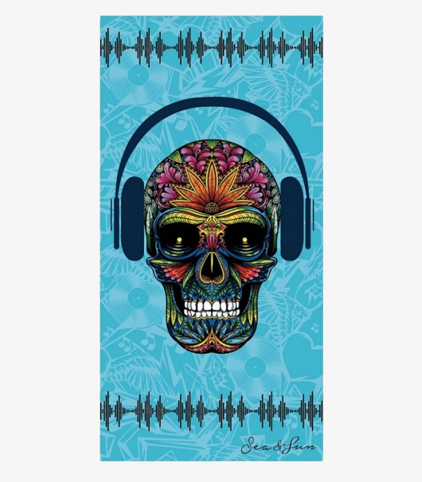 Toalha De Praia Estampada Toque Aveludado Rozac Azul