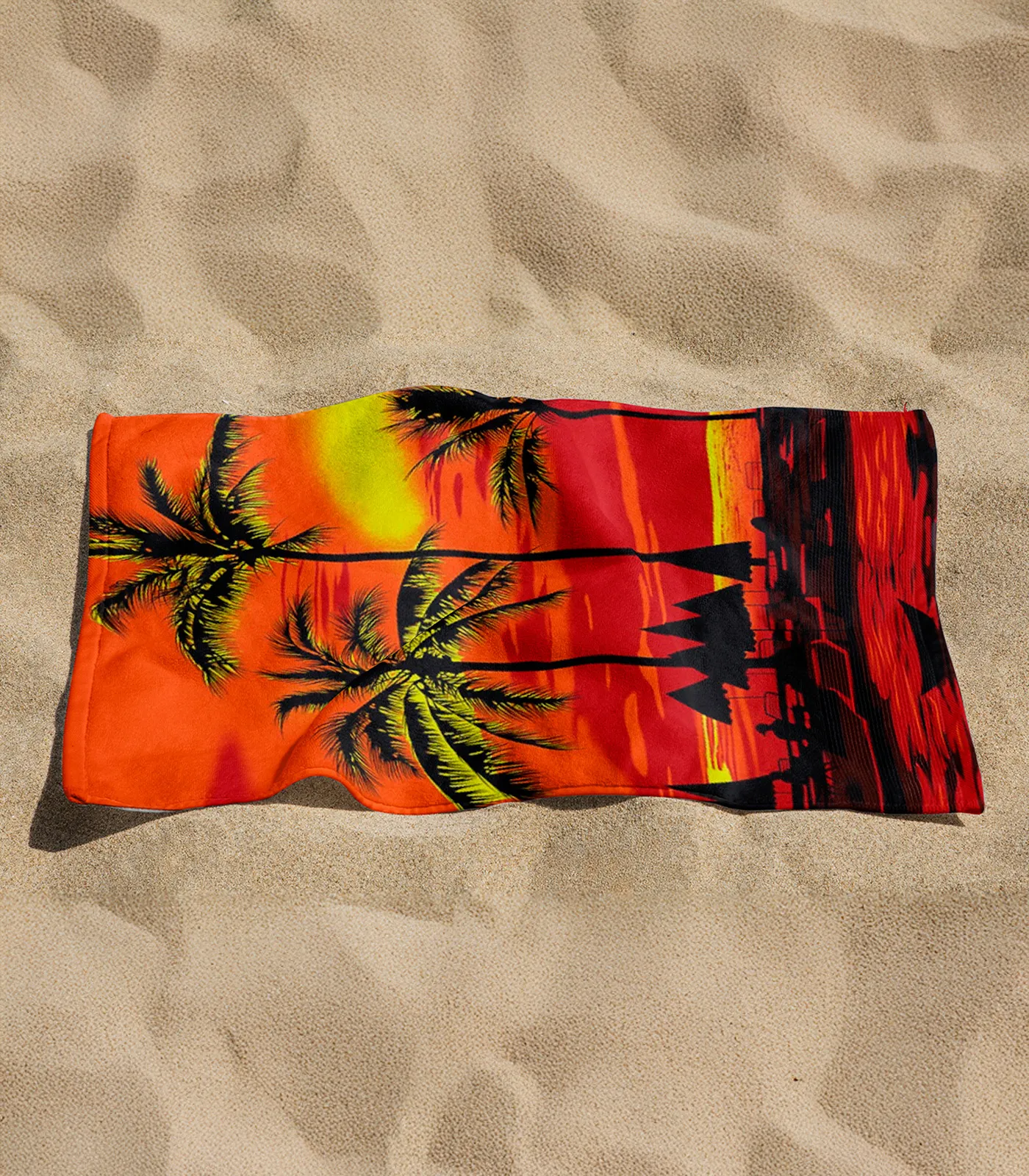 Toalha De Praia Estampada Toque Aveludado Rozac Laranja - Imagem 2