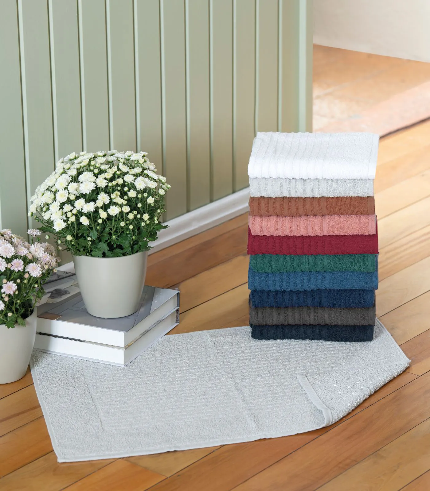 Toalha de Piso Basic Com Antiderrapante Atlântica Rosa - Imagem 3