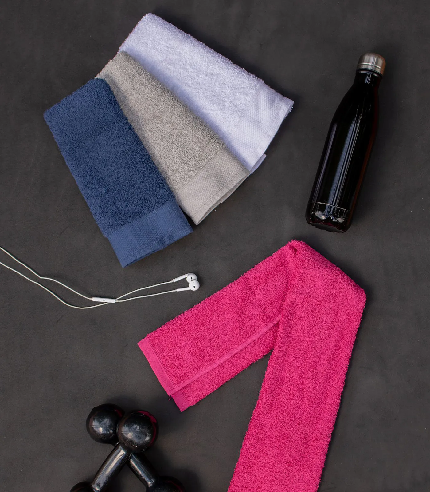 Toalha De Academia De Algodão Atlantica Azul - Imagem 3