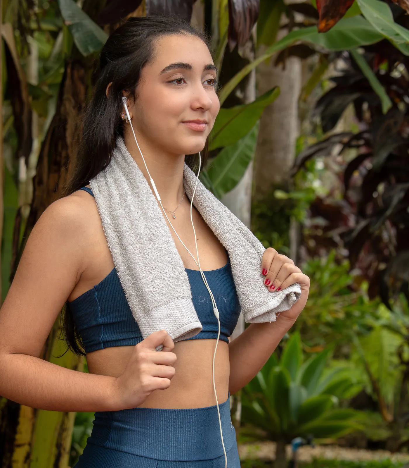 Toalha De Academia De Algodão Atlantica Cinza - Imagem 2