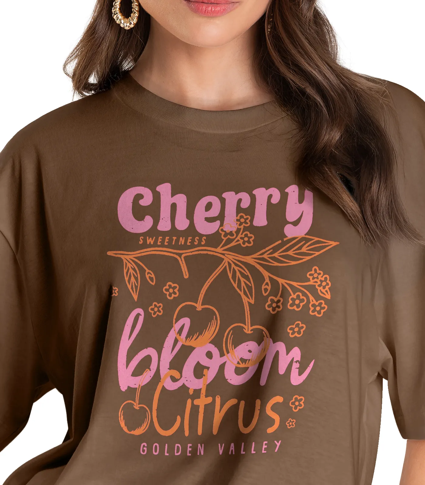 T- Shirt Feminina Oversized Dianna Marrom - Imagem 3