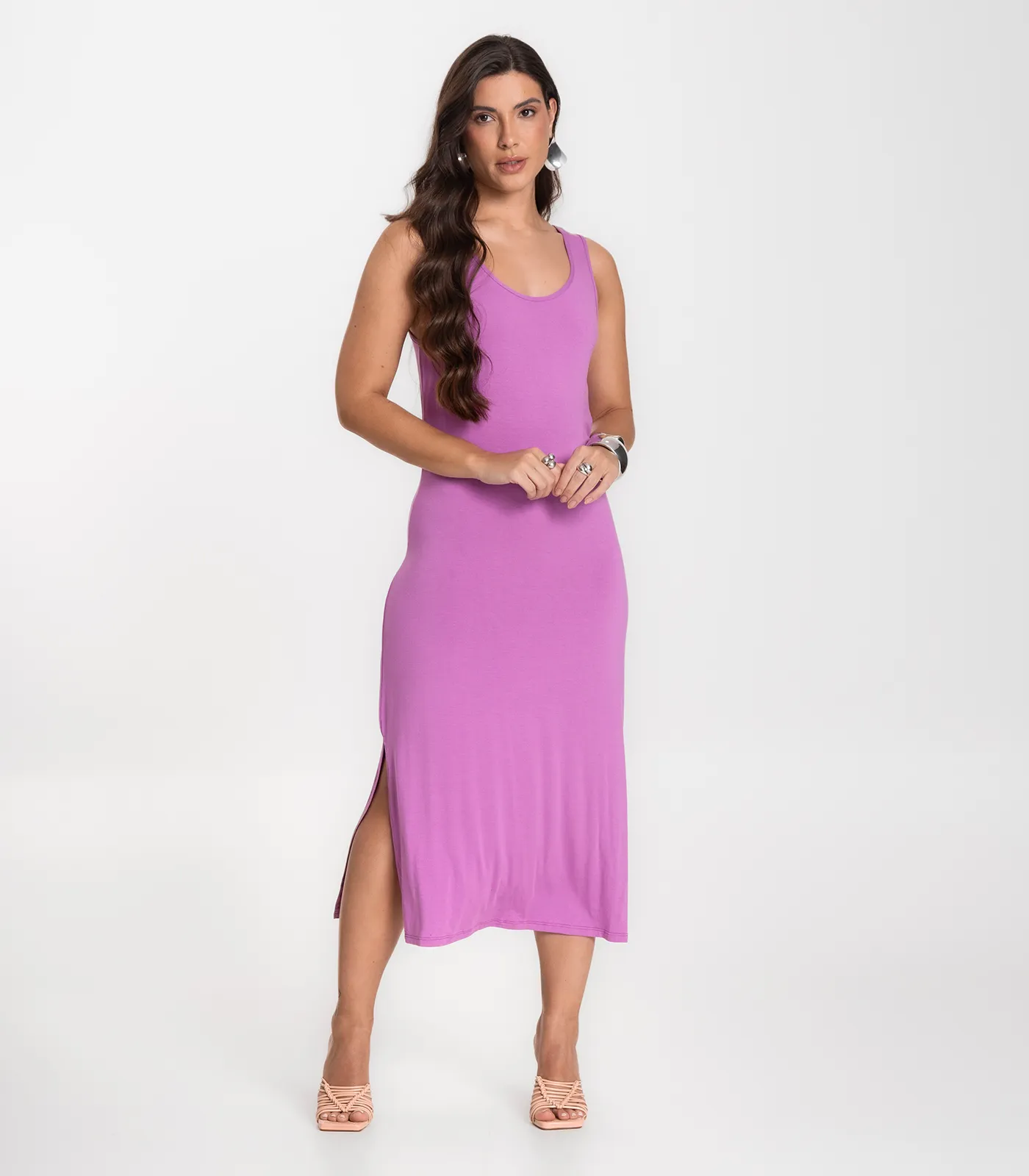 Vestido Midi Feminino Select Roxo - Imagem 4