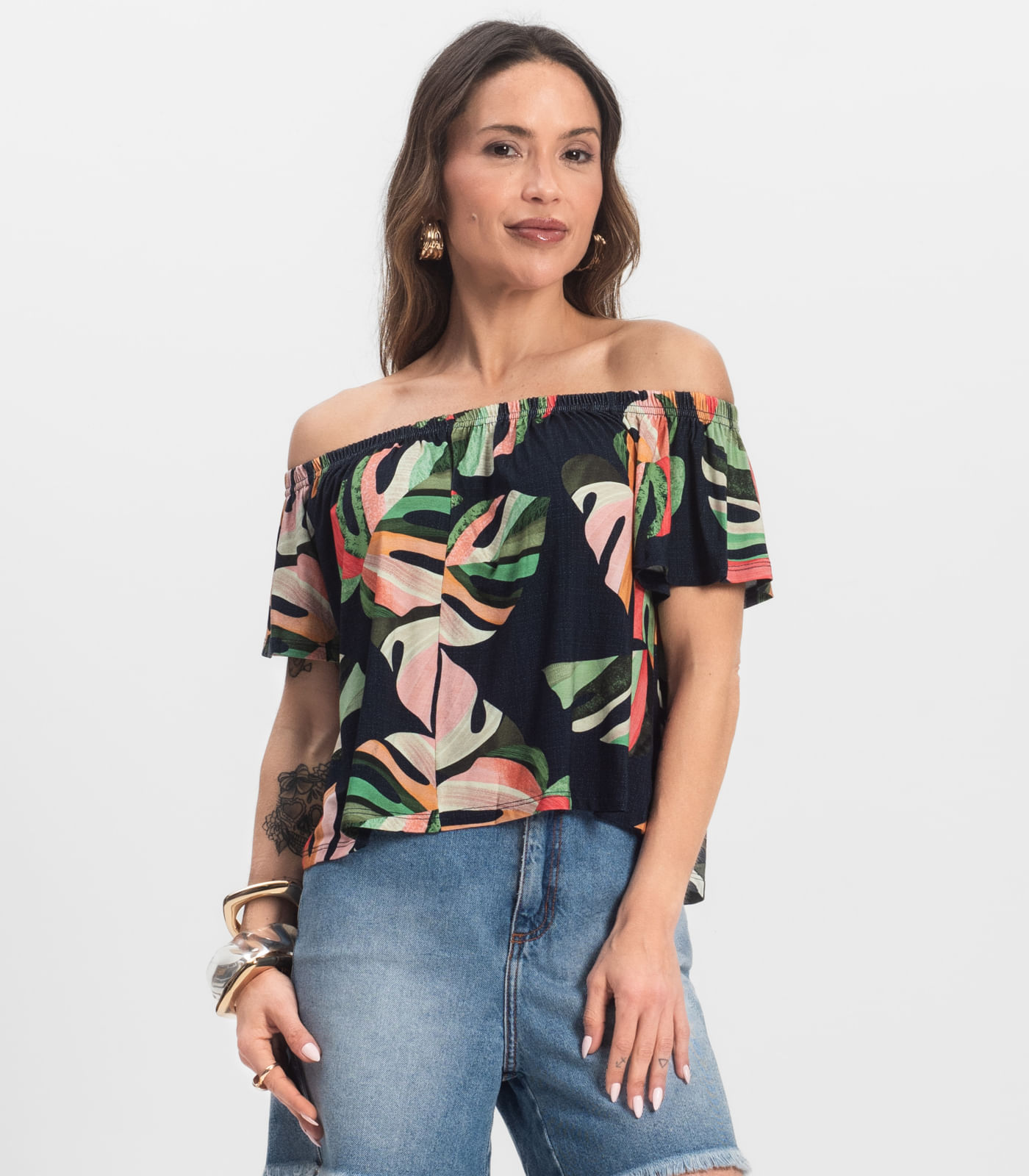 Blusa Feminina Ciganinha Infinita Cor Azul - Imagem 9