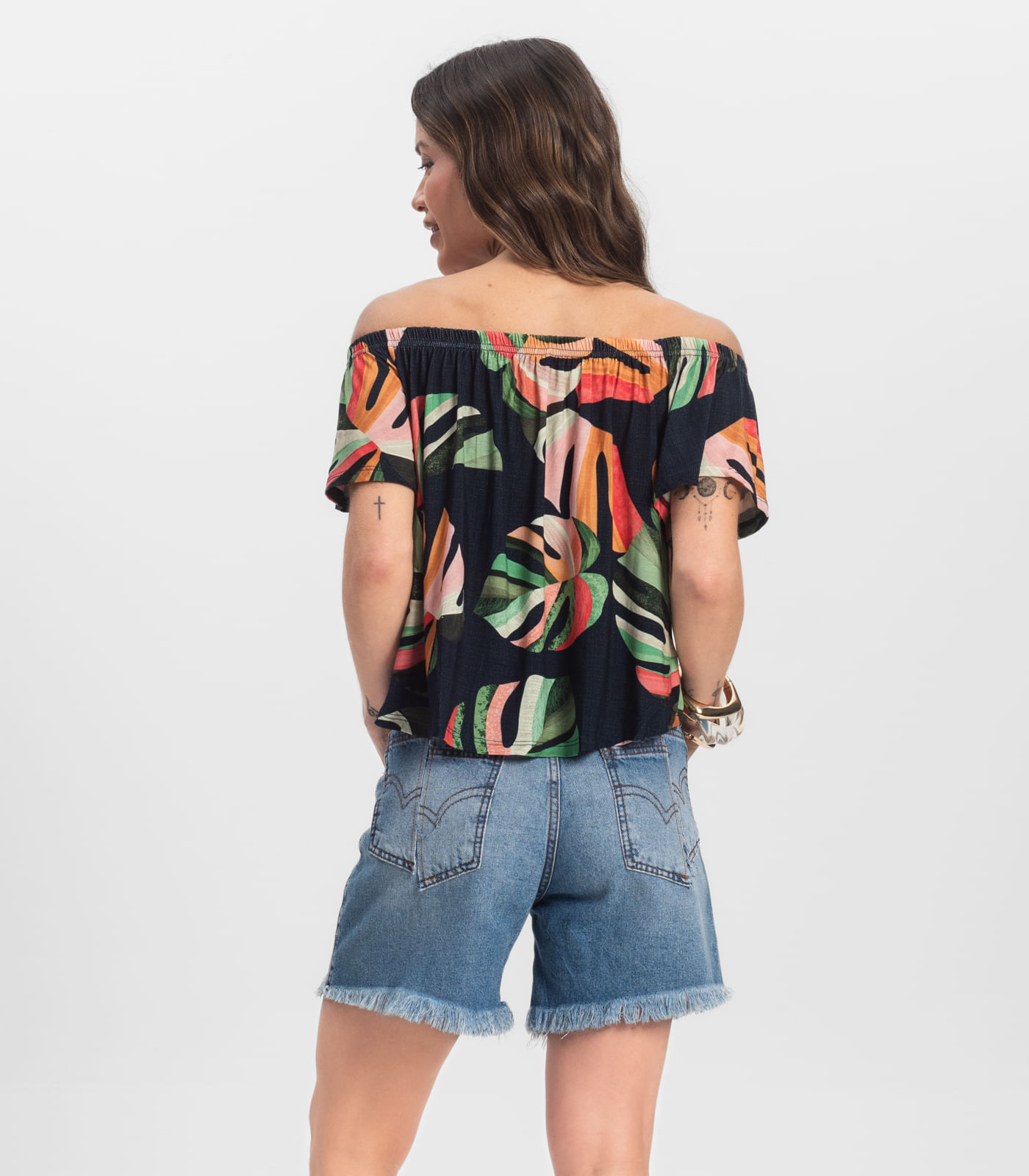 Blusa Feminina Ciganinha Infinita Cor Azul - Imagem 11