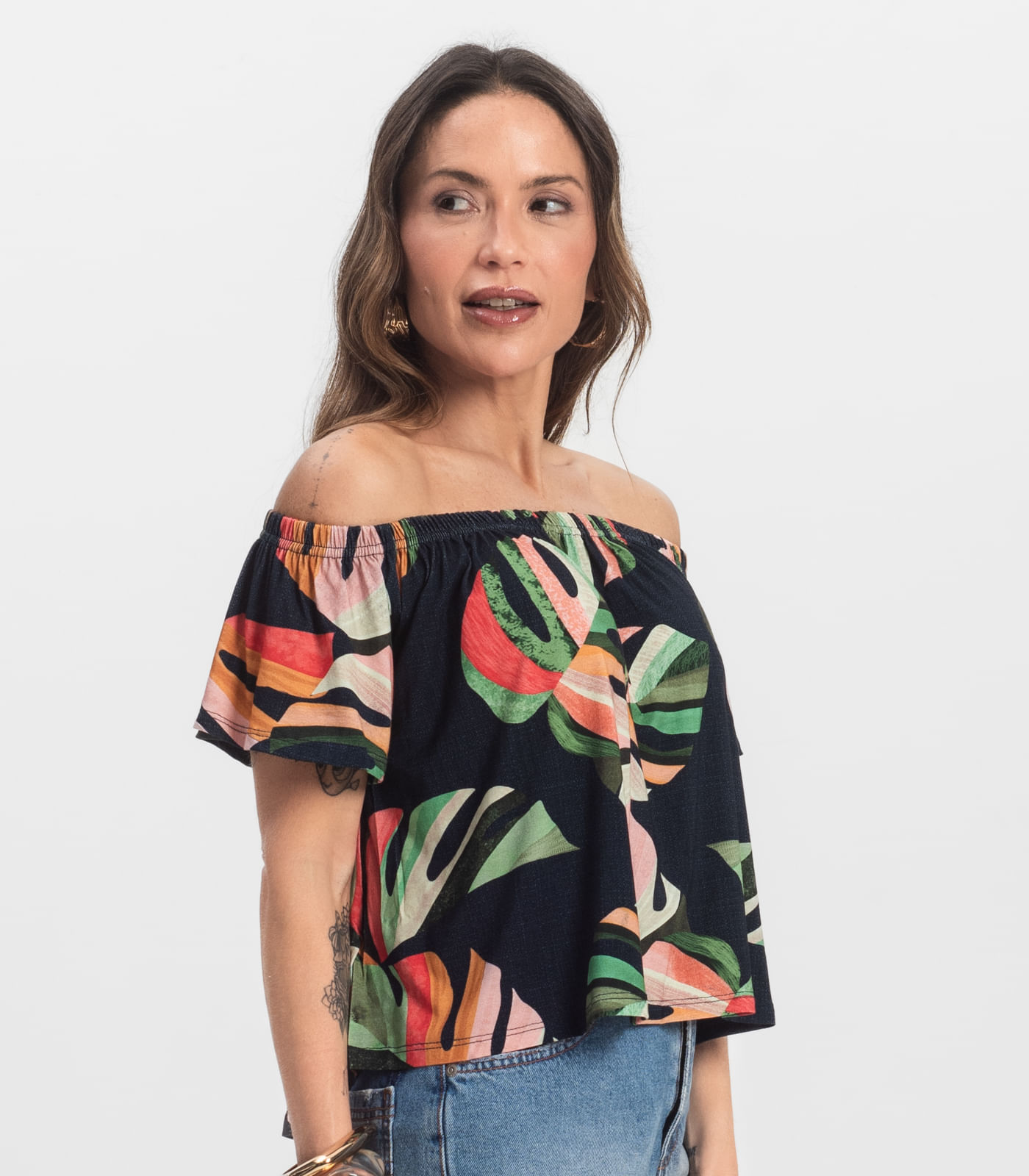 Blusa Feminina Ciganinha Infinita Cor Azul - Imagem 6