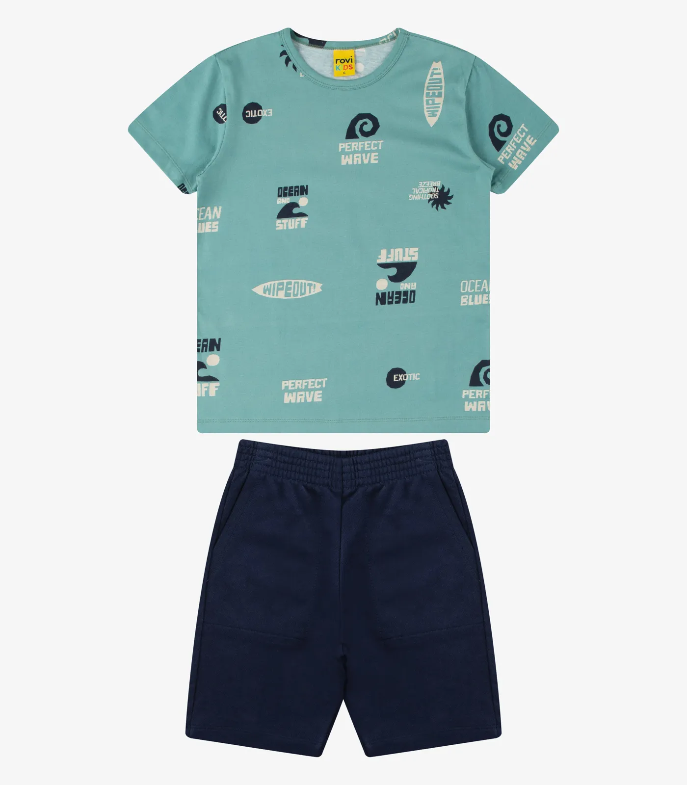 Conjunto Camiseta com Bermuda Masculino Rovi Kids Verde - Imagem 18