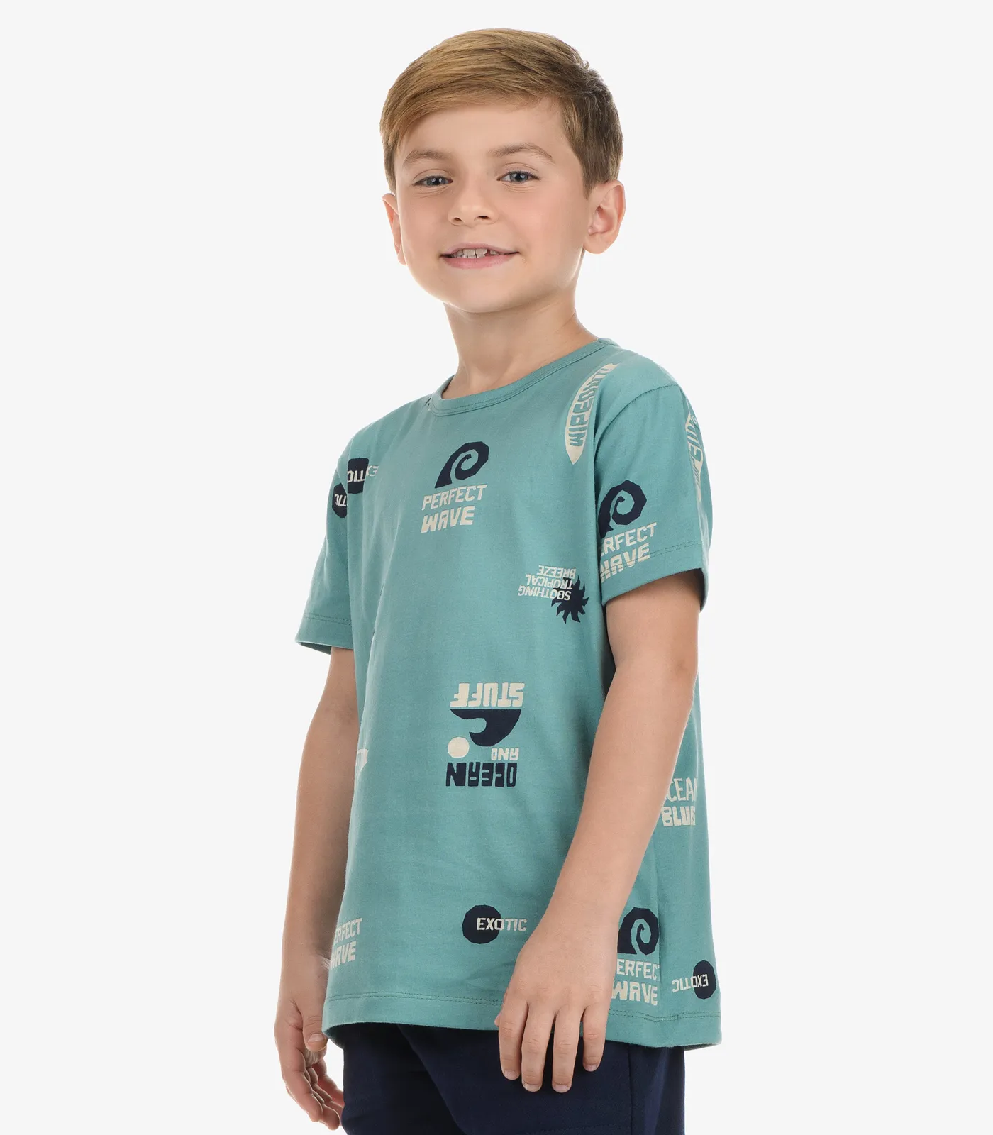 Conjunto Camiseta com Bermuda Masculino Rovi Kids Verde - Imagem 2