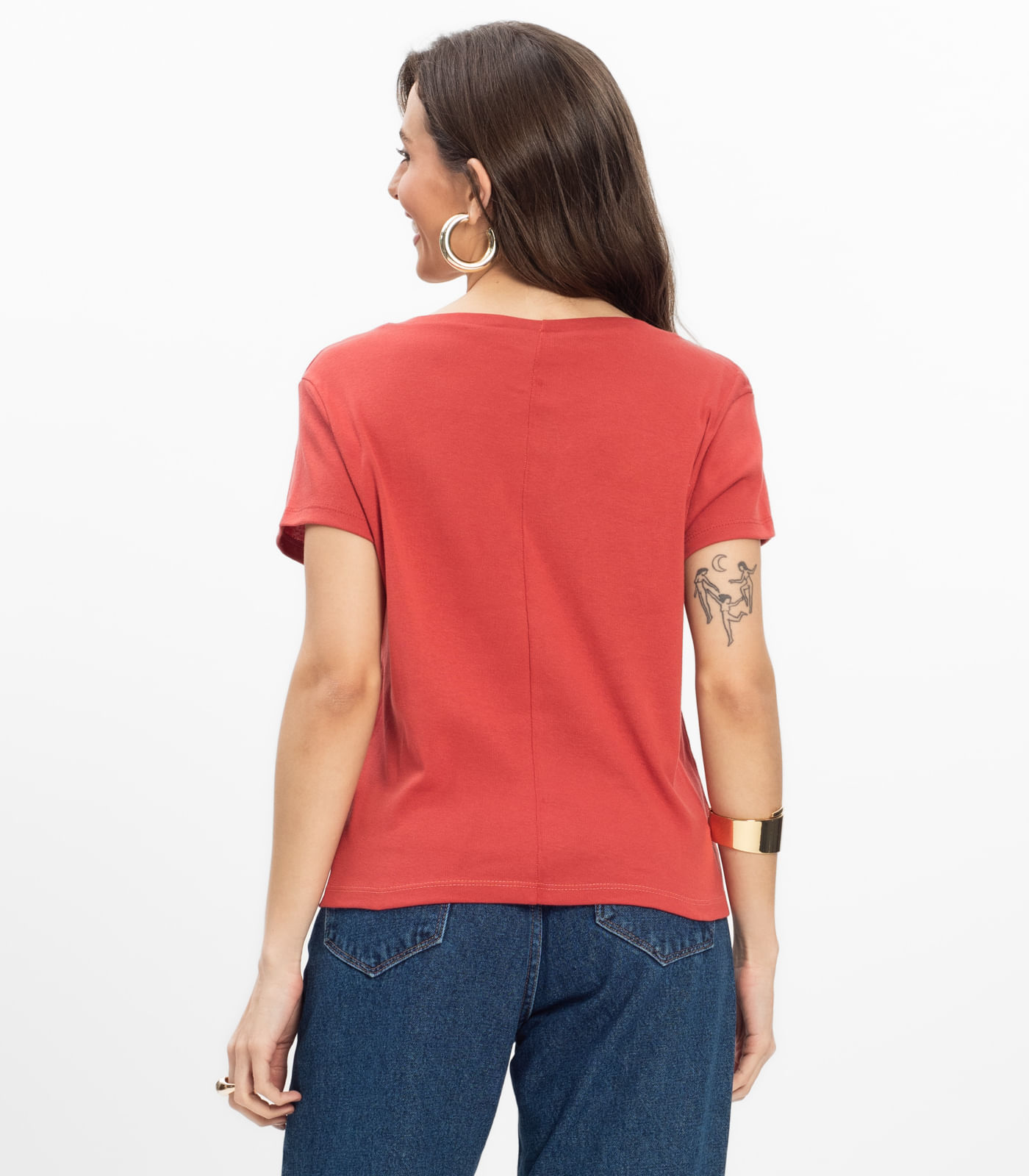 Blusa Feminina Infinita Cor Laranja - Imagem 3