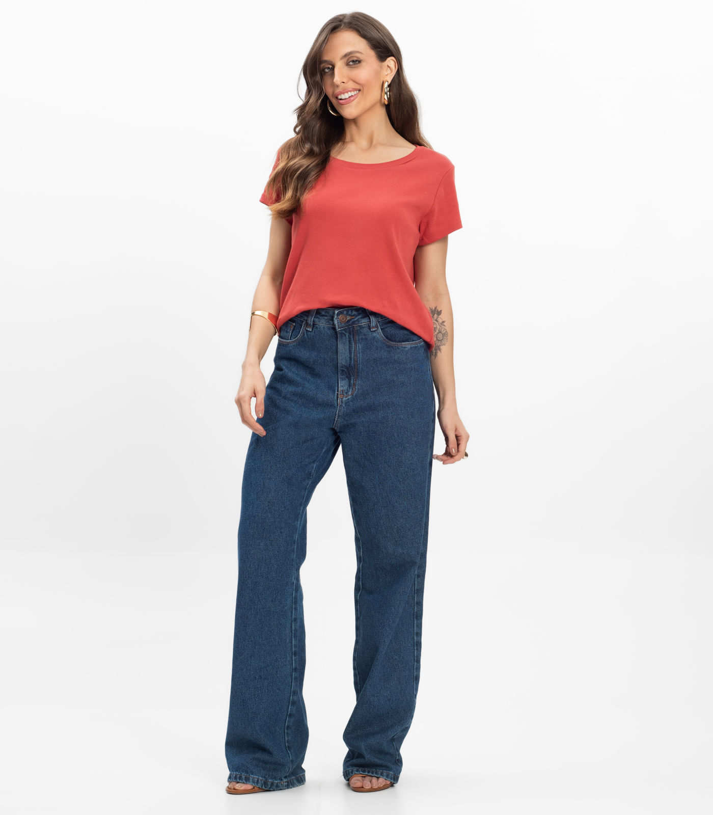 Blusa Feminina Infinita Cor Laranja - Imagem 16