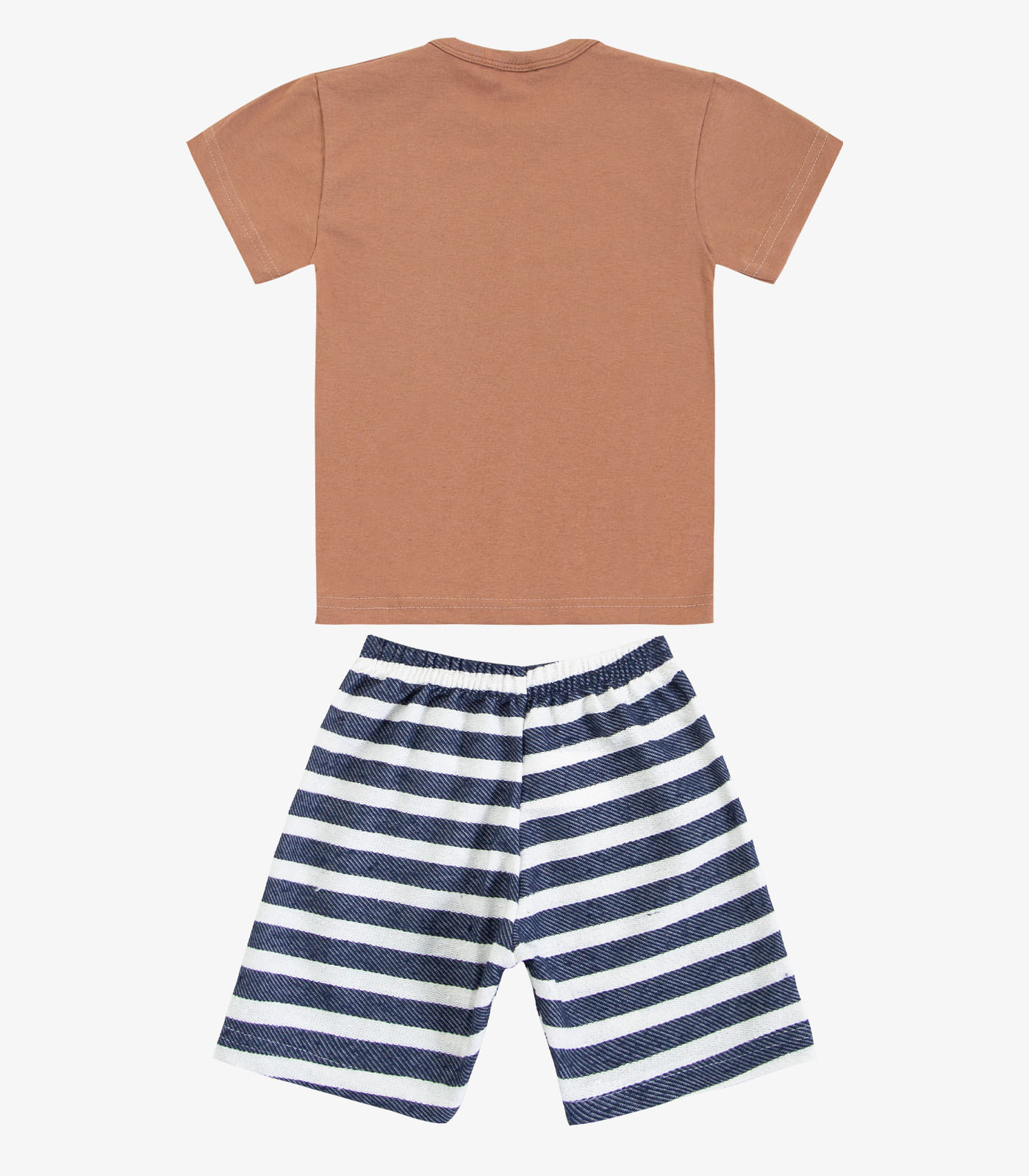Conjunto Infantil Curto Verão Menino Select Marrom - Imagem 4