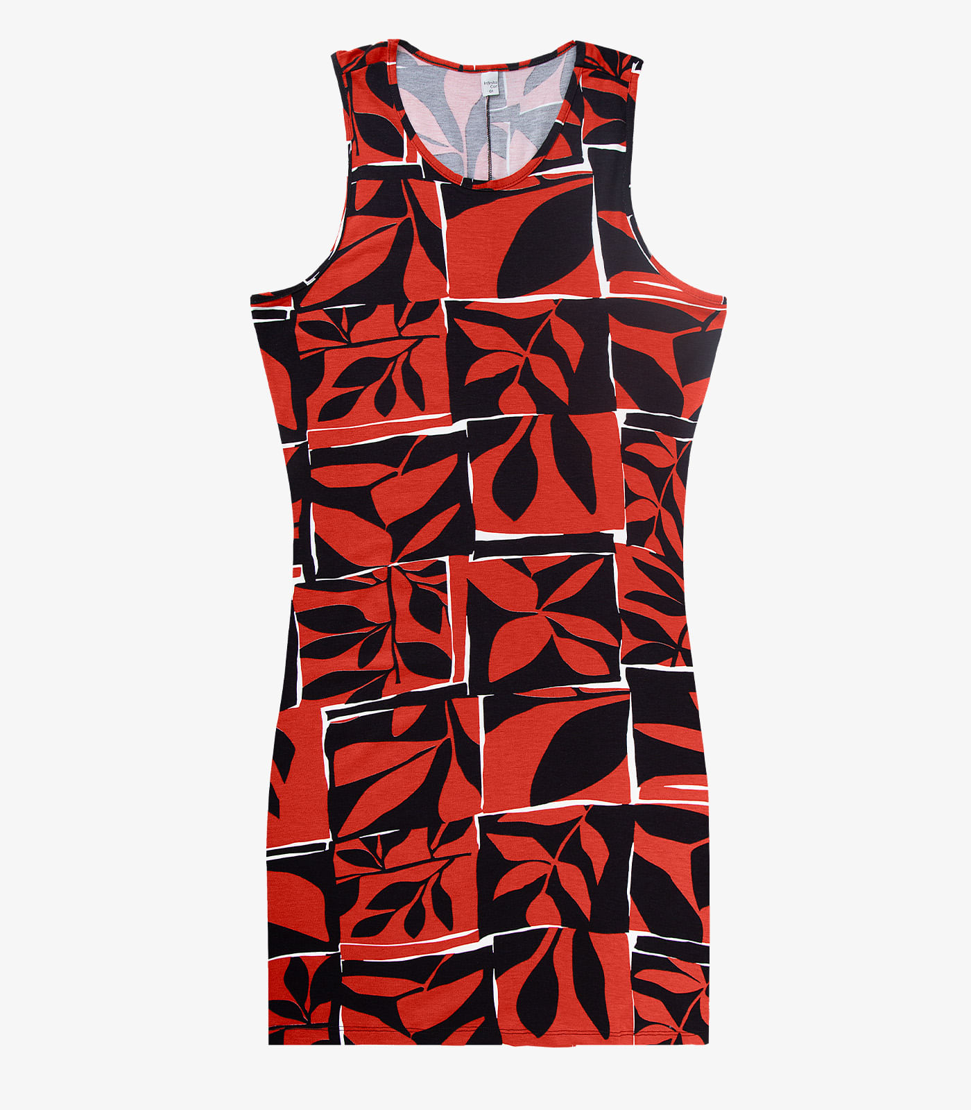 Vestido Plus Size Estampado Infinita Cor Laranja - Imagem 6