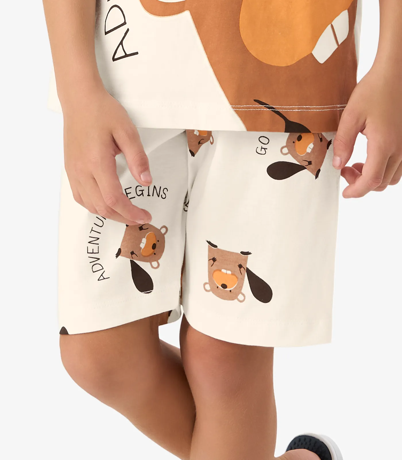 Pijama Meia Malha Rovi Kids Bege - Imagem 3