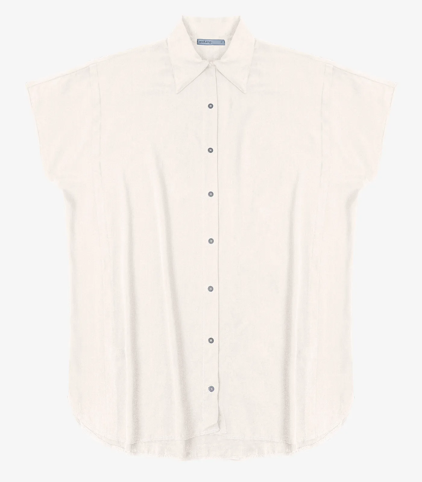 Vestido Chemise Feminino Com Gola Endless Bege - Imagem 5