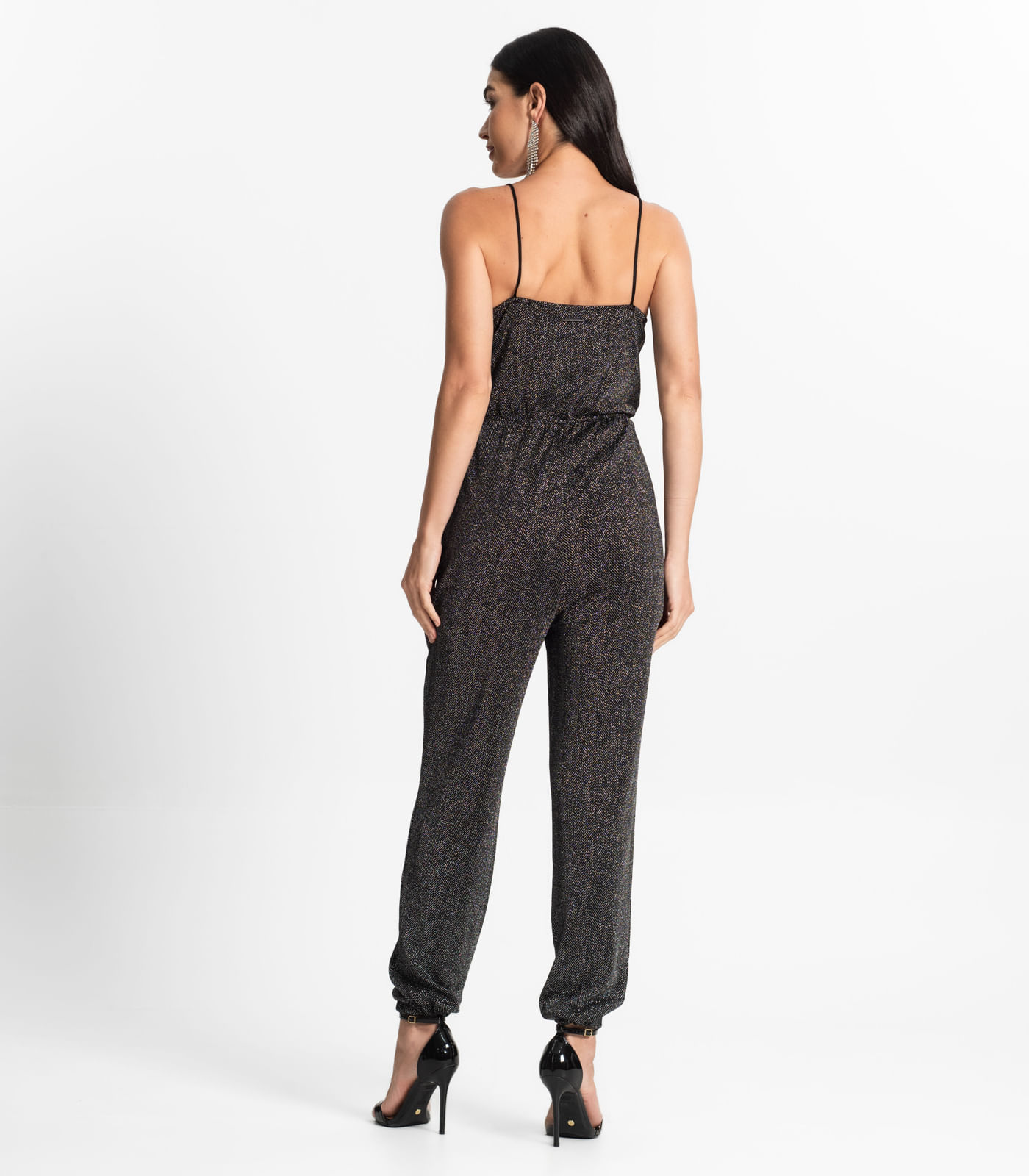 Macacão Feminino Em Lurex Endless Cinza - Imagem 5