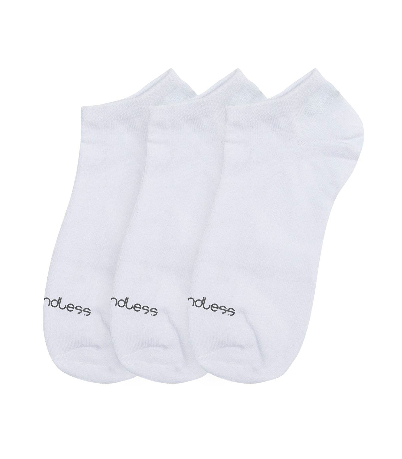 Kit 3 Pares De Meias Soquete Adulto Endless Branco