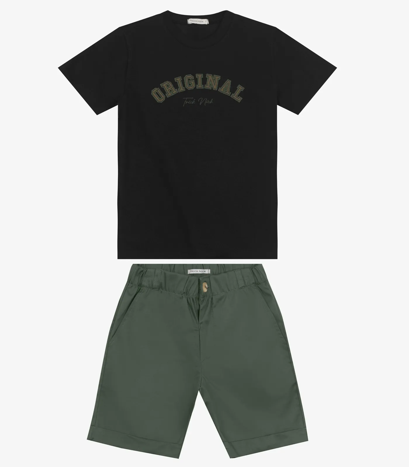 Conjunto Masculino Camiseta com Bermuda Trick Nick Preto - Imagem 6