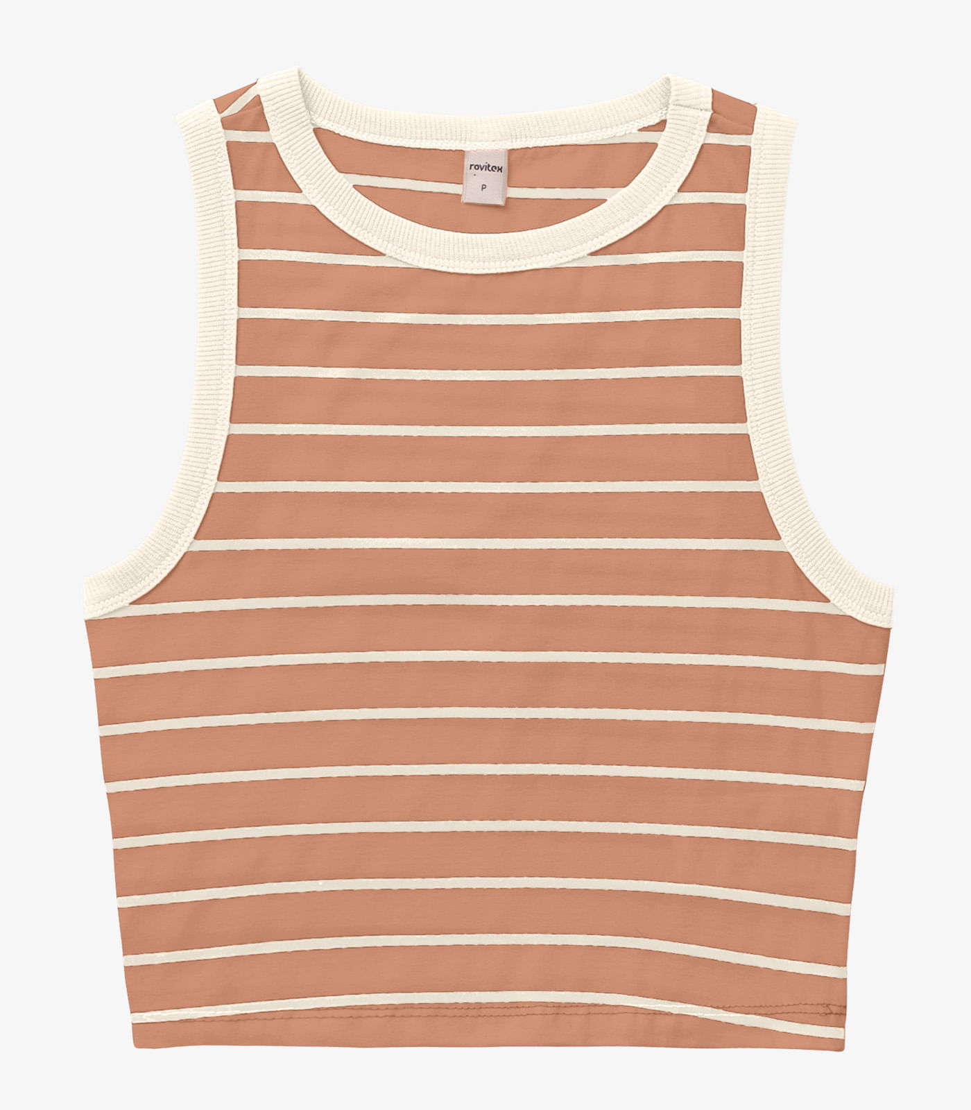 Regata Feminina em Cotton Leve Rovitex Marrom - Imagem 10