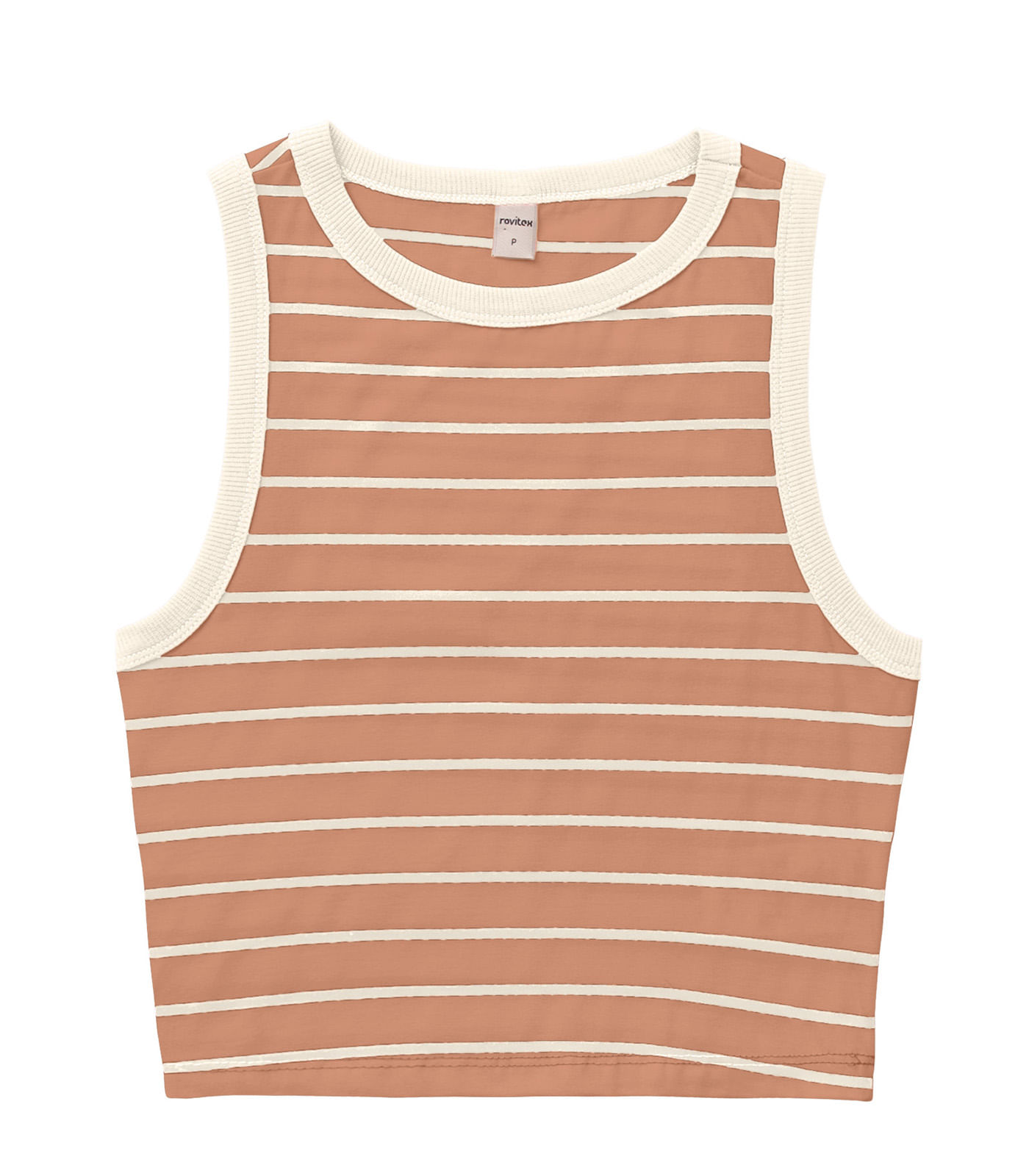 Regata Feminina em Cotton Leve Rovitex Marrom - Imagem 11