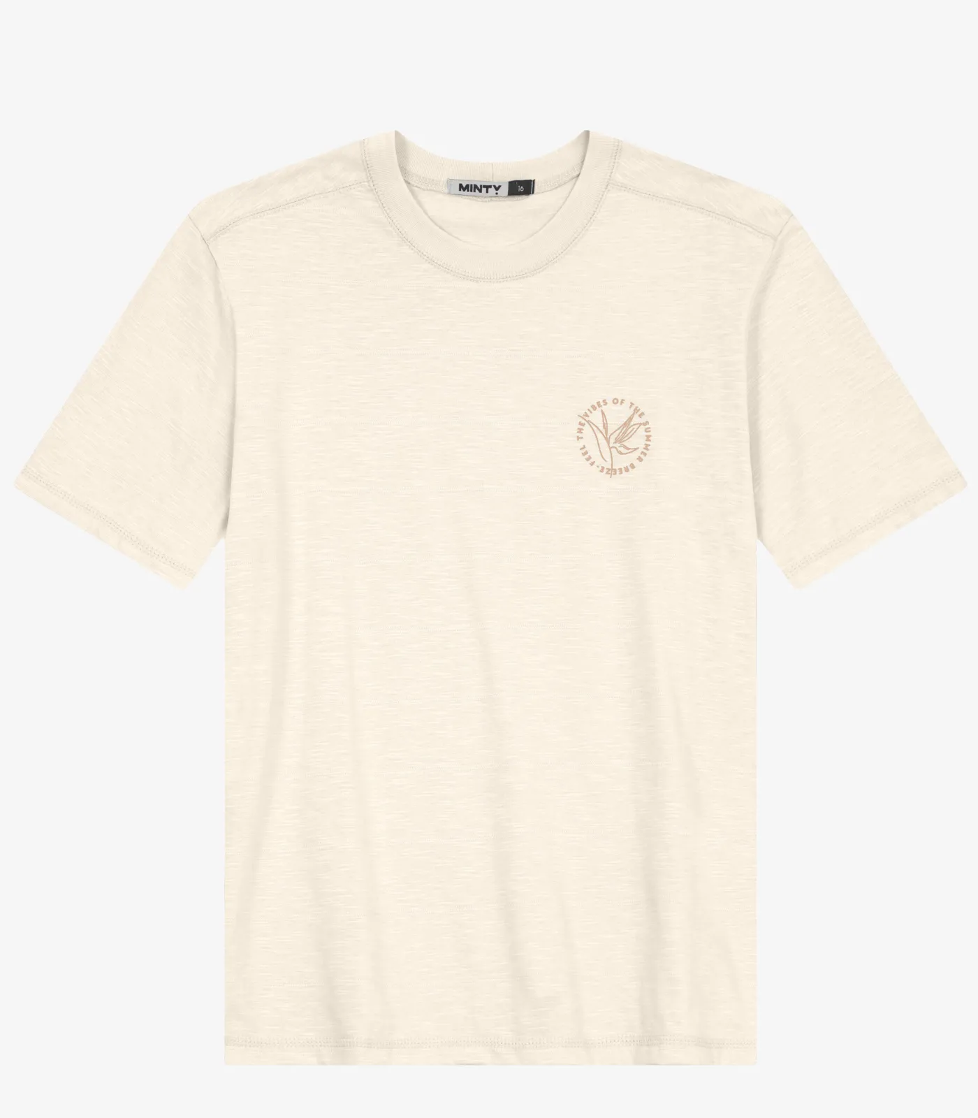 Camiseta Juvenil Masculina em Meia Malha Minty Bege