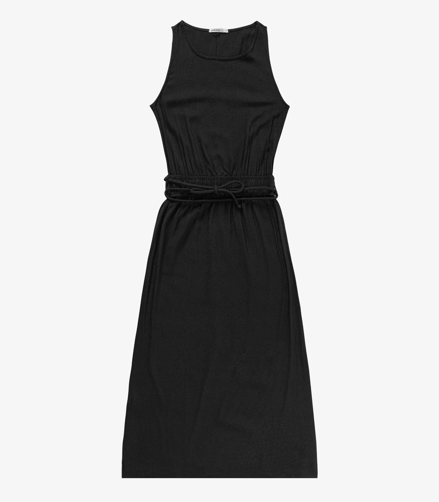 Vestido Midi Feminino Com Cinto Endless Preto - Imagem 5