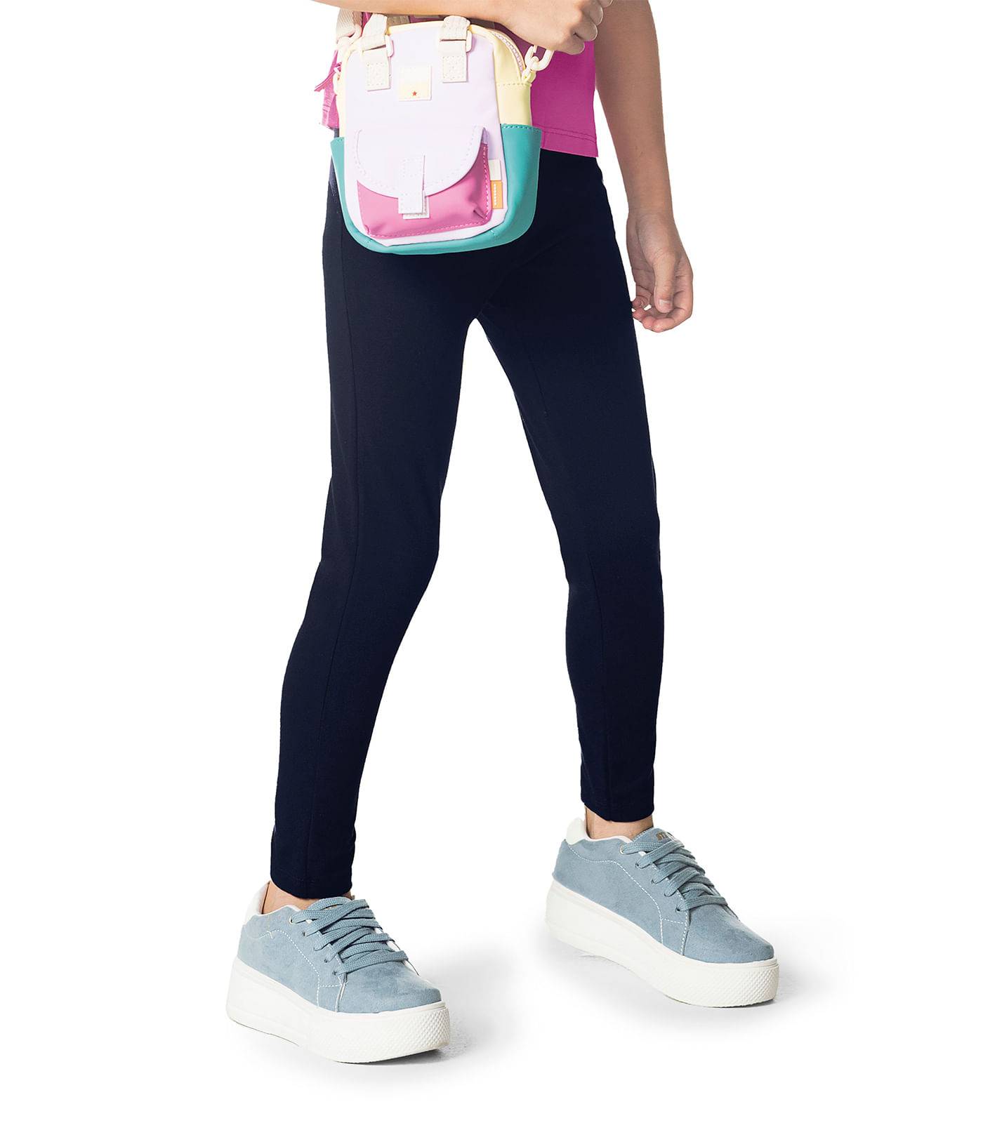 Calça Legging Infantil Feminina Rovi Kids Azul - Imagem 3