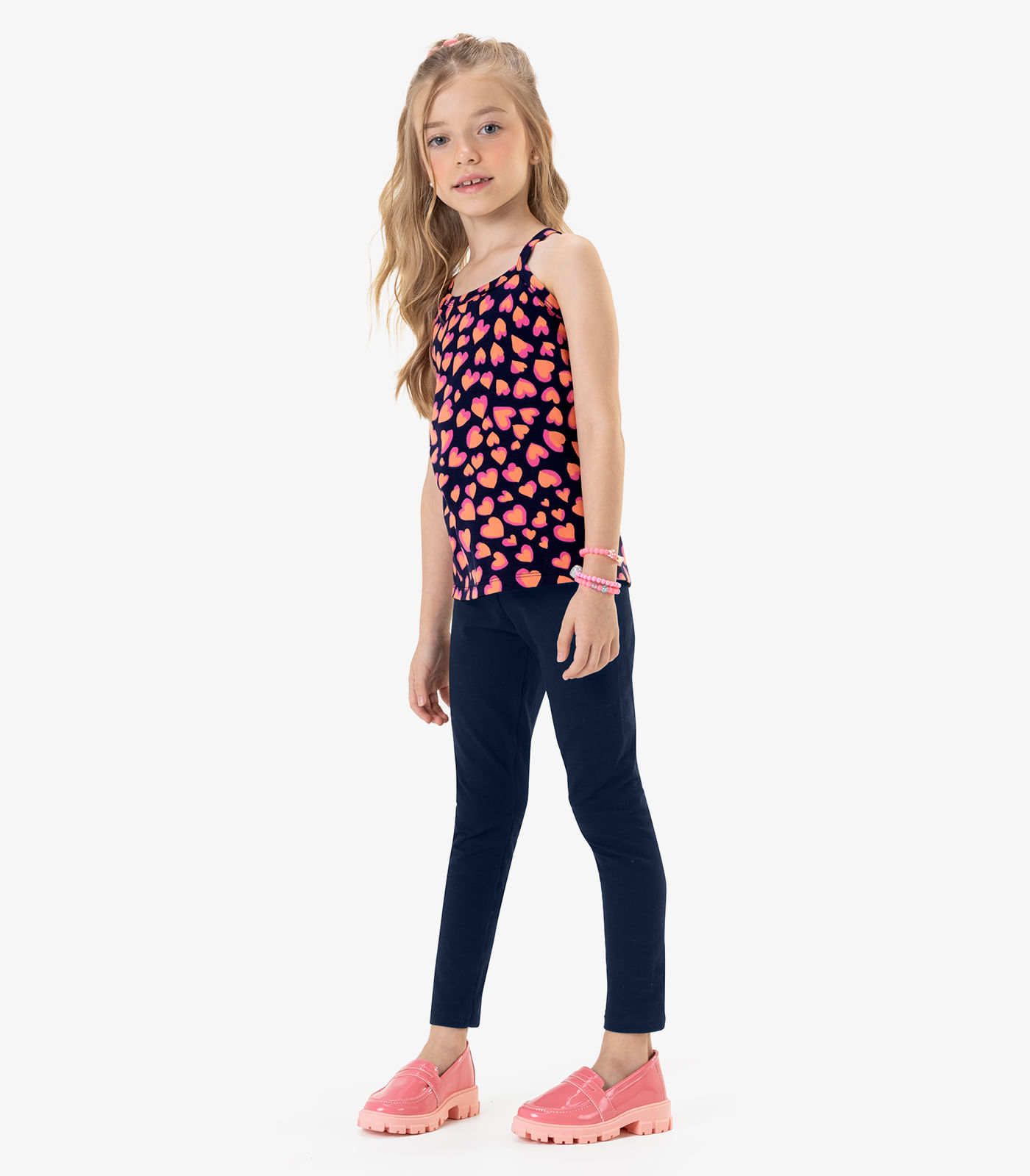 Calça Legging Infantil Feminina Rovi Kids Azul