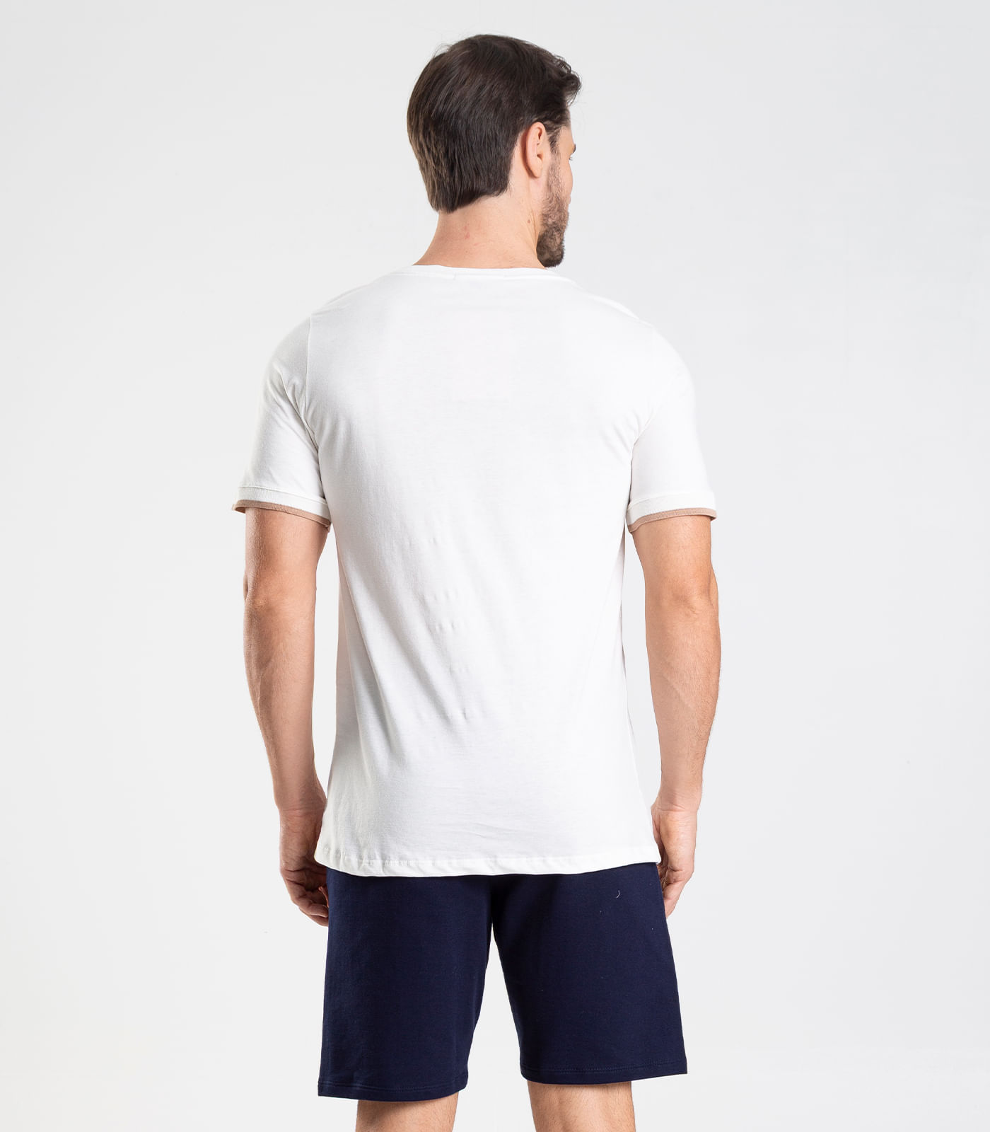 Bermuda de Moletom Masculina Diametro Azul - Imagem 3