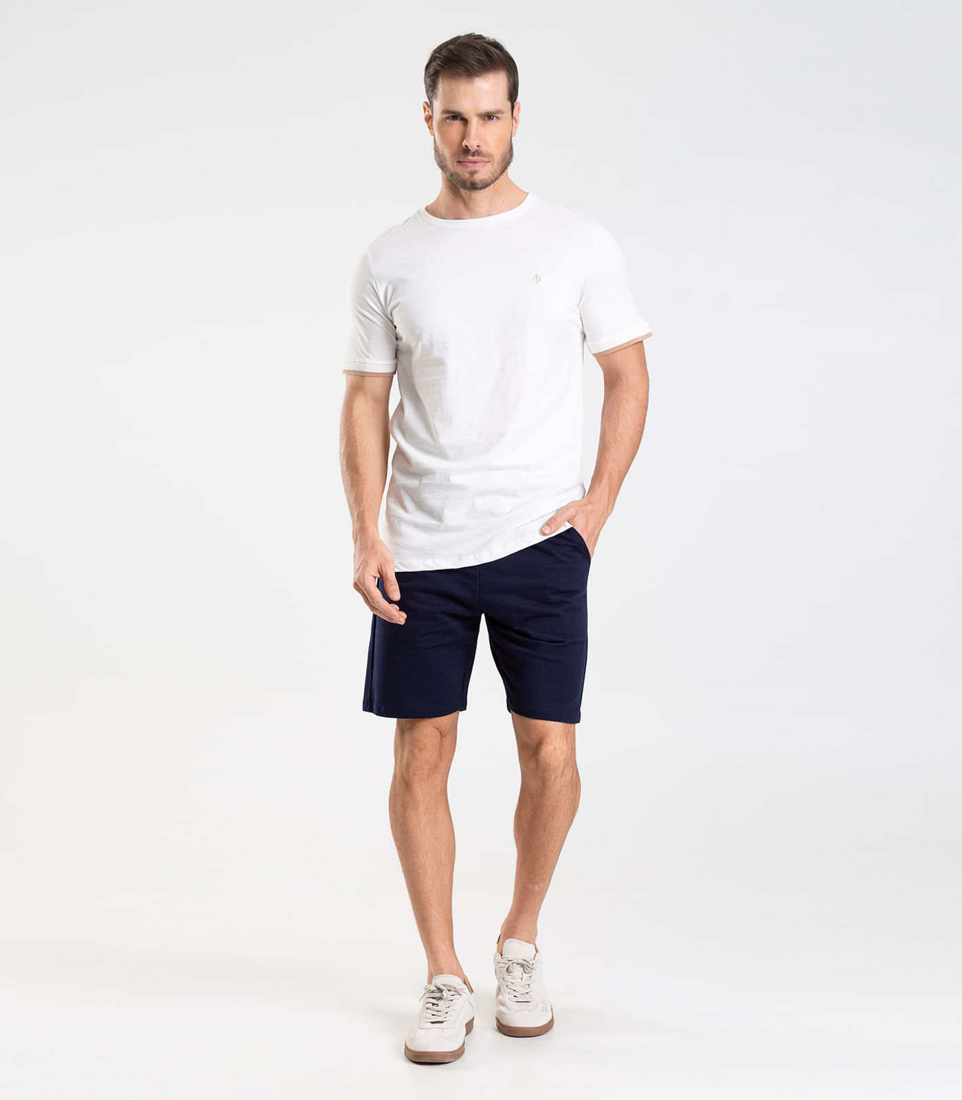 Bermuda de Moletom Masculina Diametro Azul - Imagem 4