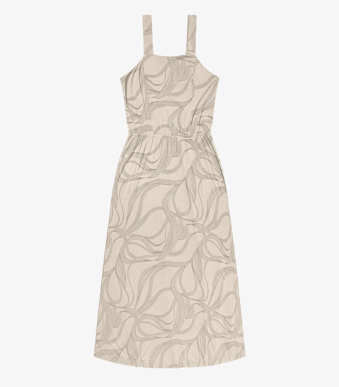 Vestido Midi em Viscotorcion Rovitex Bege - Imagem 5