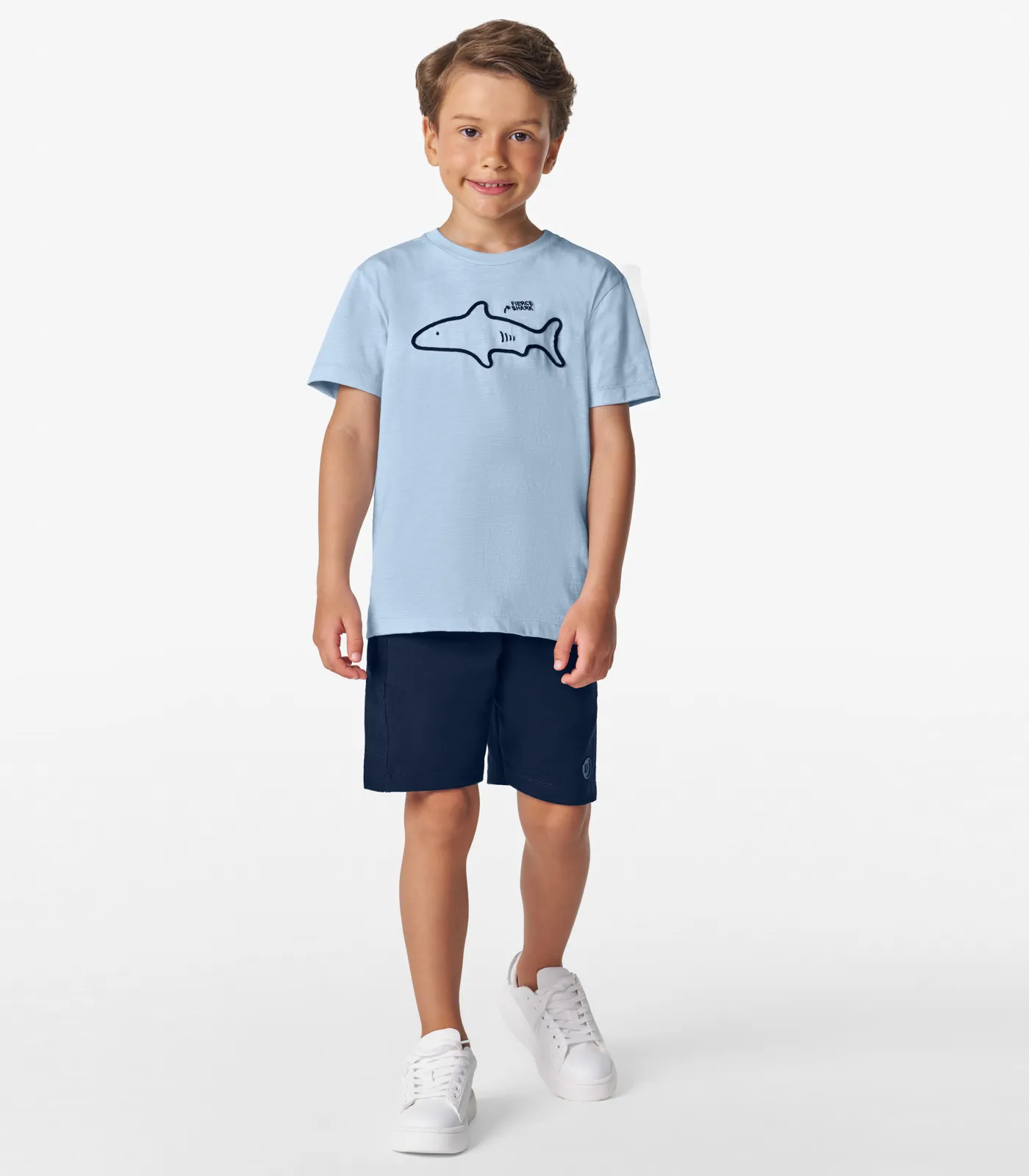 Conjunto Camiseta com Bermuda masculino Trick Nick Azul - Imagem 5