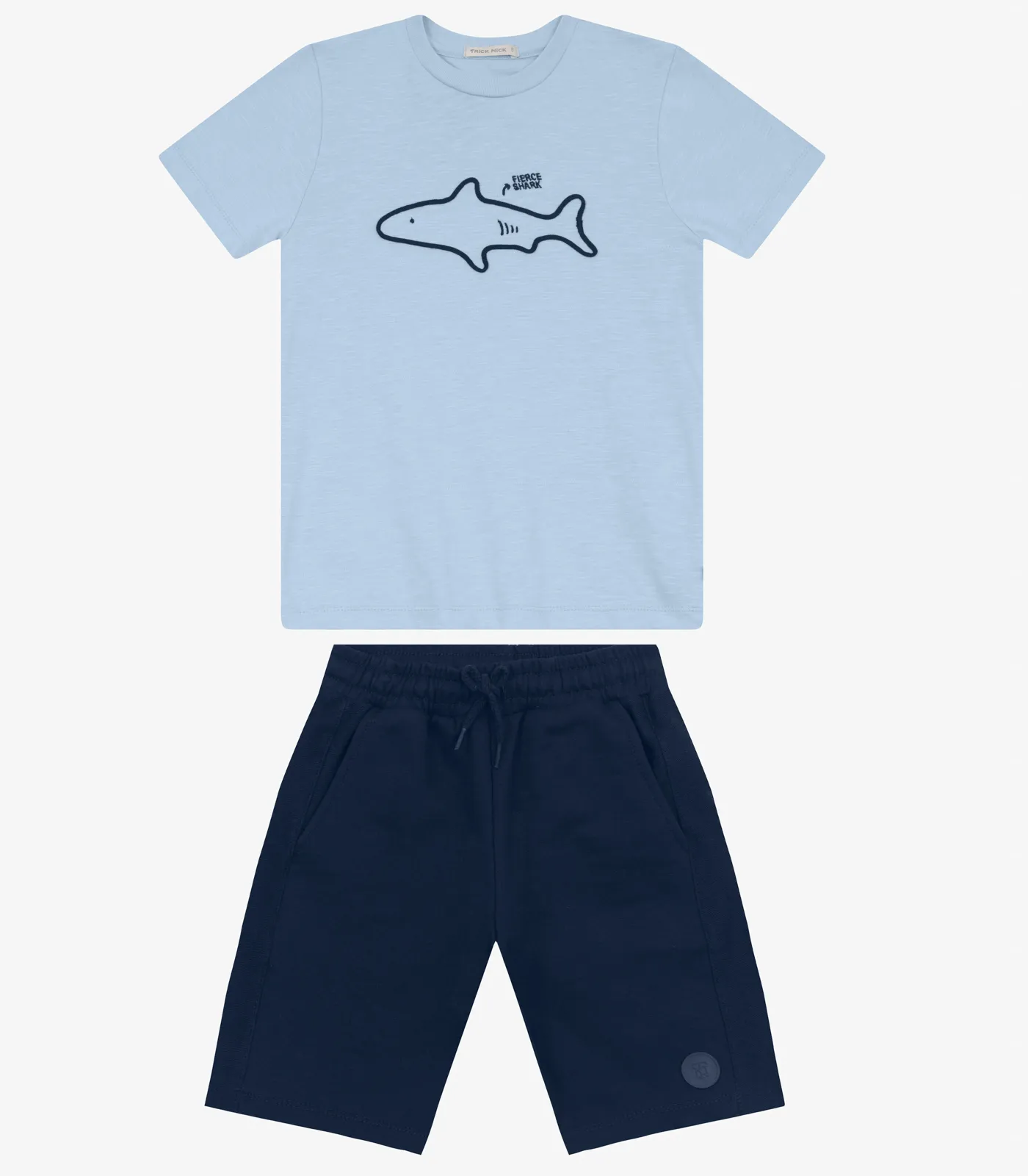 Conjunto Camiseta com Bermuda masculino Trick Nick Azul - Imagem 6