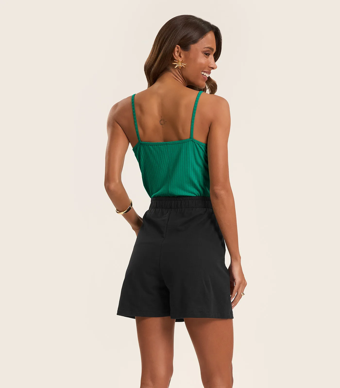 Shorts Moletinho Basic Rovitex Preto - Imagem 3