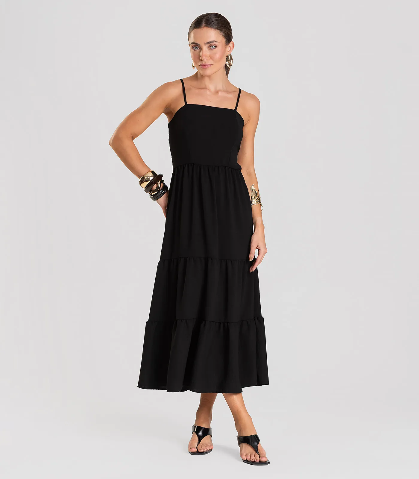 Vestido Feminino Midi Dianna Preto