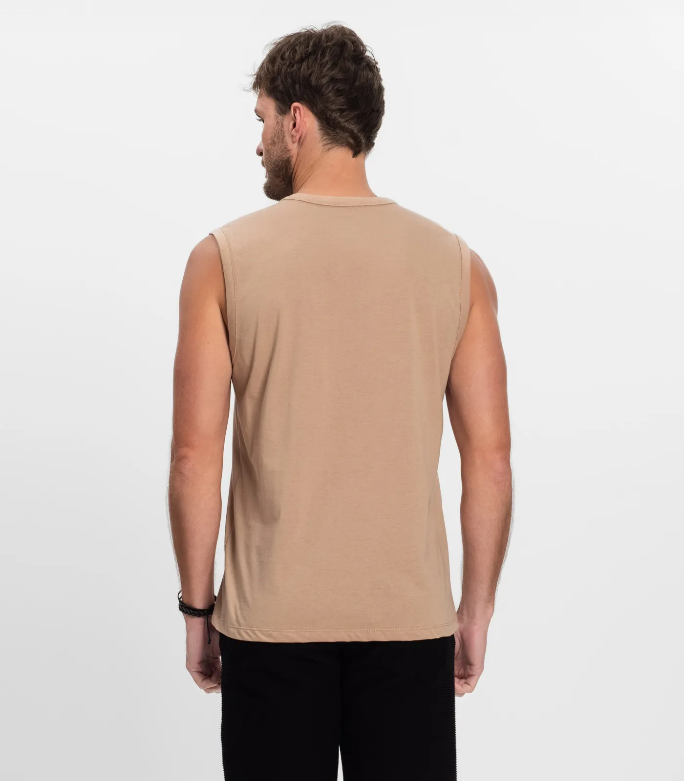 Machão Masculino em Meia Malha Diametro Marrom - Imagem 3