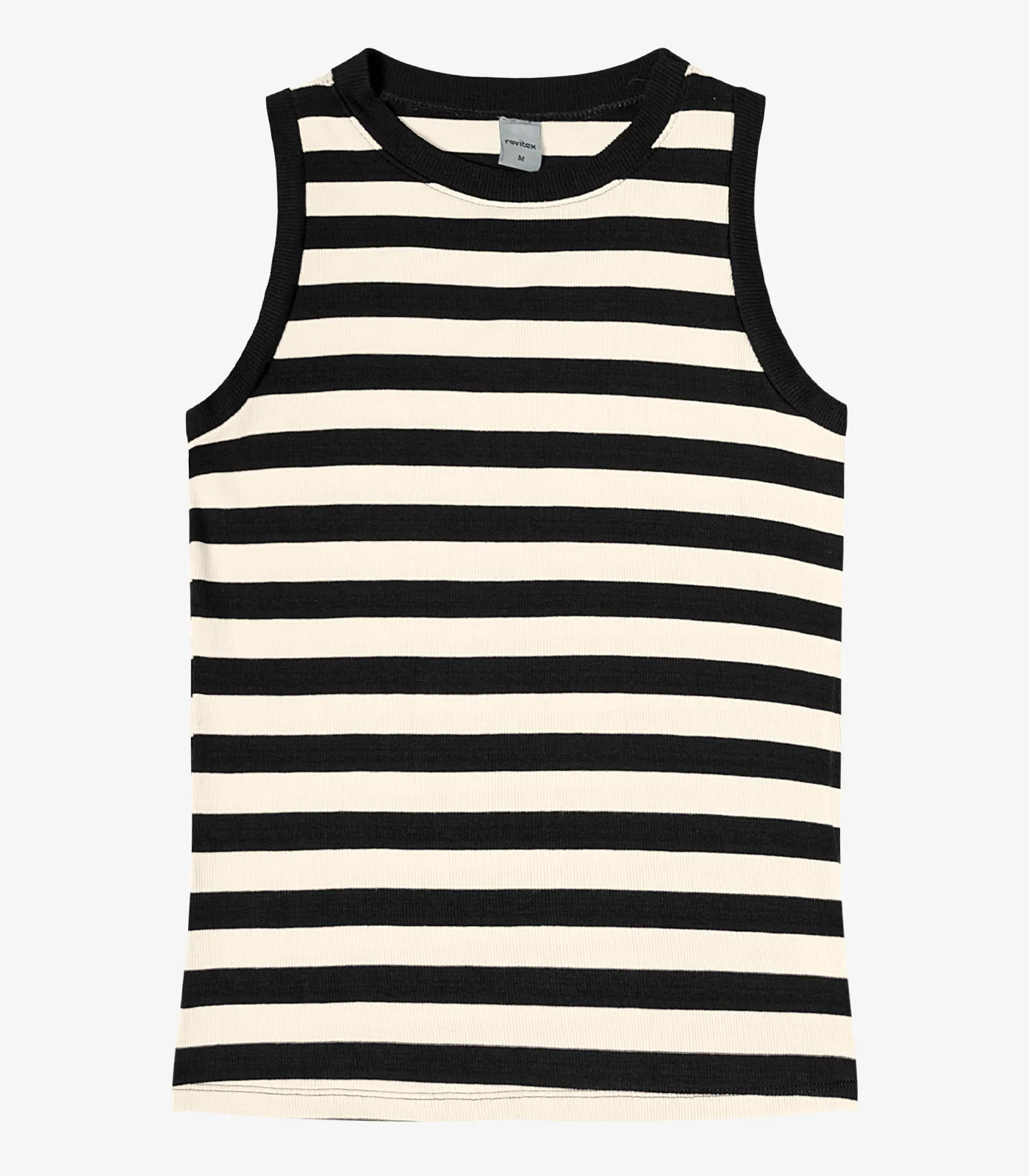 Regata Feminina em Ribana de Viscose Rovitex Preto - Imagem 5