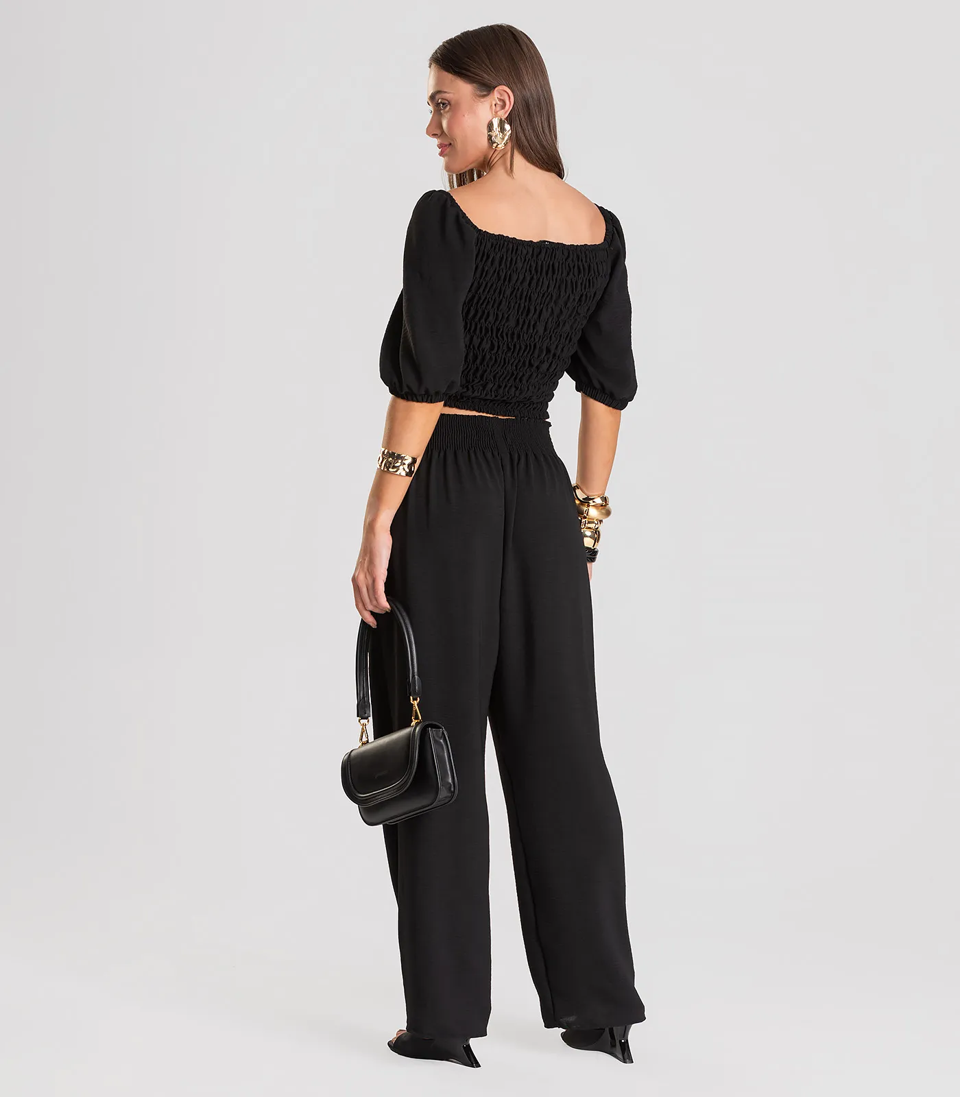 Calça Feminina Pantalona Dianna Preto - Imagem 5